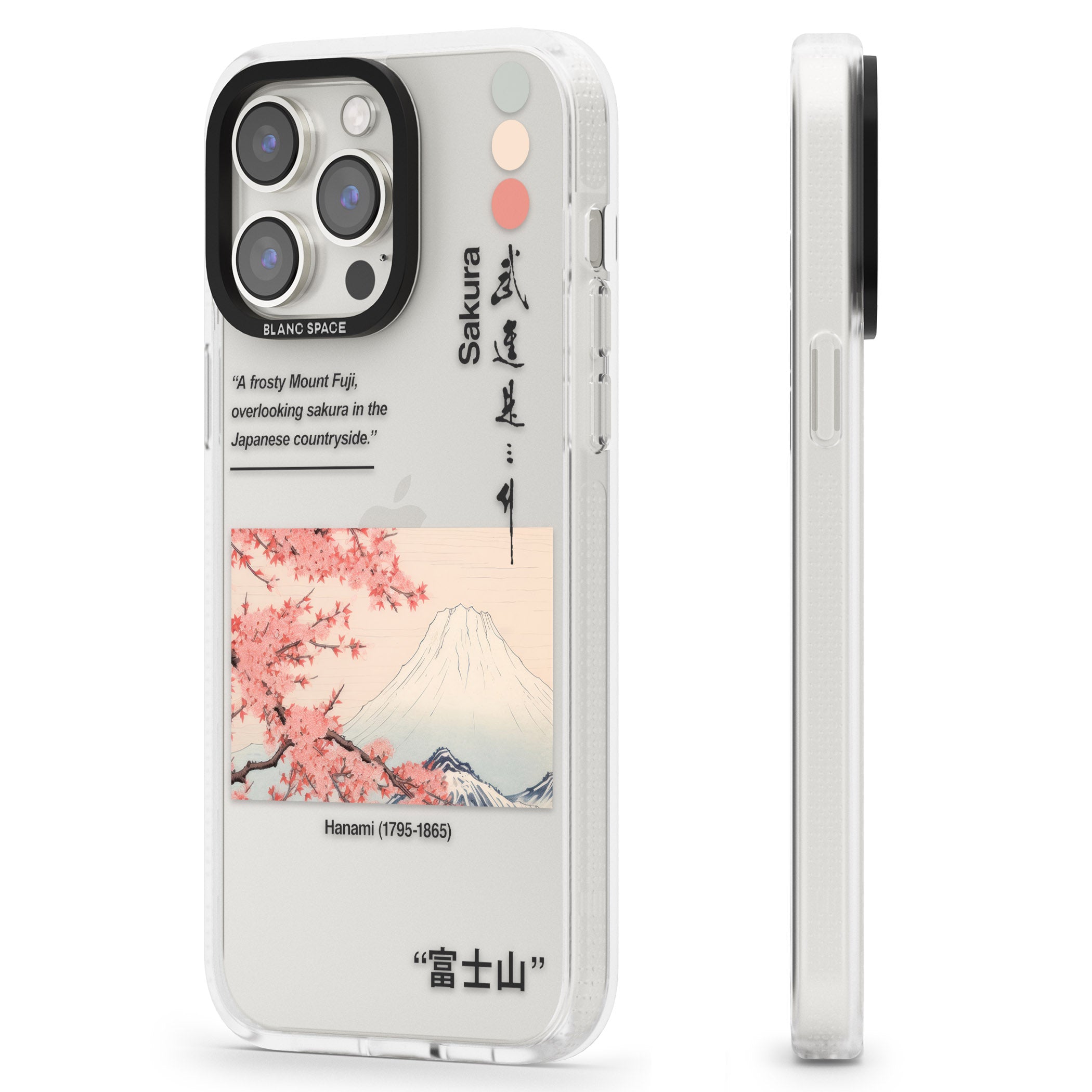 Hanami iPhone 15 Pro Max / 15 Pro / 14 Pro Max / 14 Pro / 13 Pro Clear Case Impact Air - Blanc Space