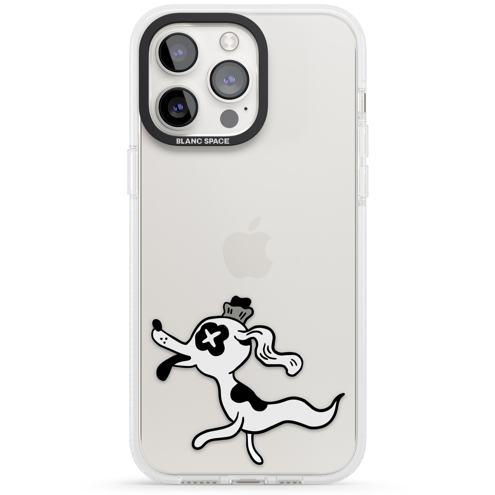 Dog Spirit iPhone 15 Pro Max / 15 Pro / 14 Pro Max / 14 Pro / 13 Pro Clear Case Impact Air - Blanc Space