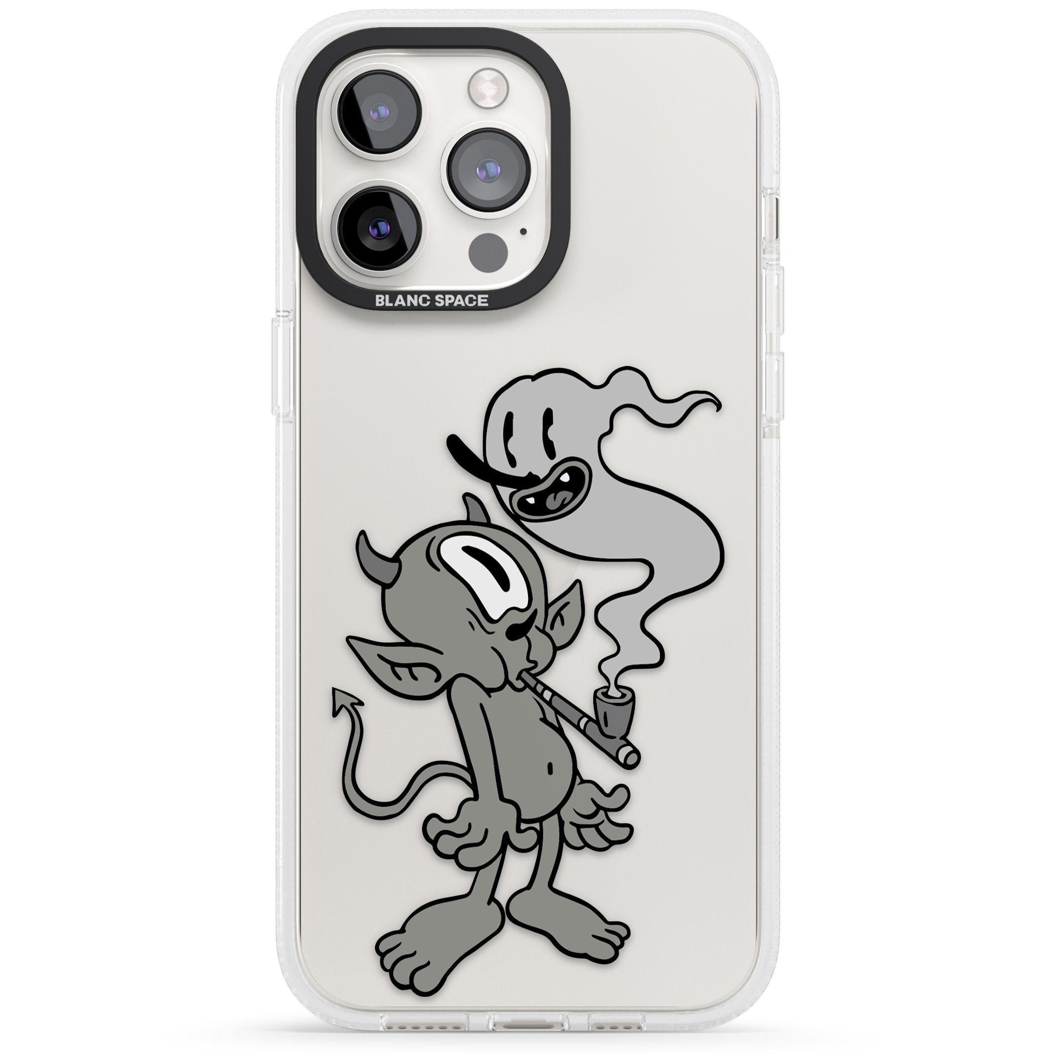 Pipe Goblin iPhone 15 Pro Max / 15 Pro / 14 Pro Max / 14 Pro / 13 Pro Clear Case Impact Air - Blanc Space