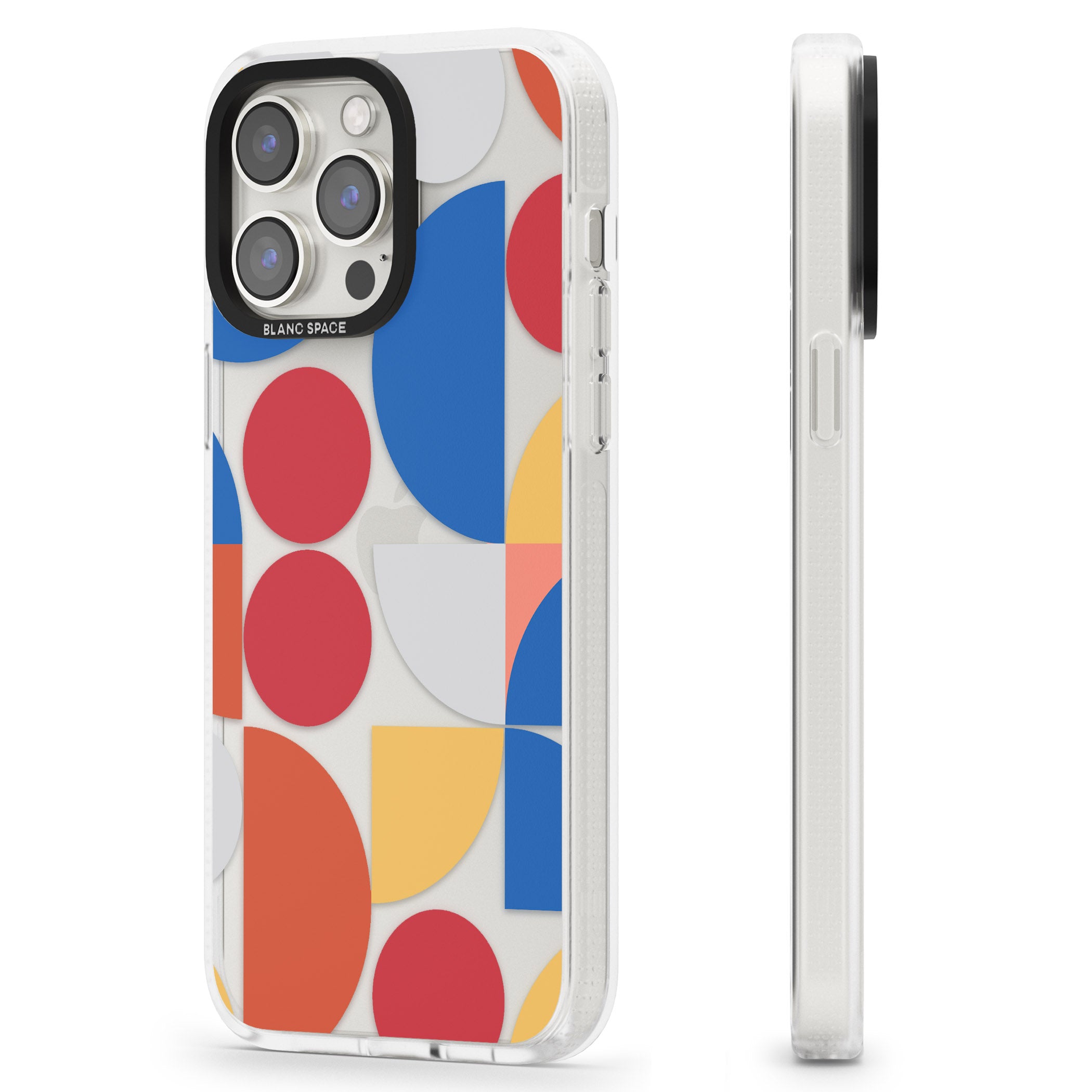 Abstract Colourful Mix iPhone 15 Pro Max / 15 Pro / 14 Pro Max / 14 Pro / 13 Pro Clear Case Impact Air - Blanc Space