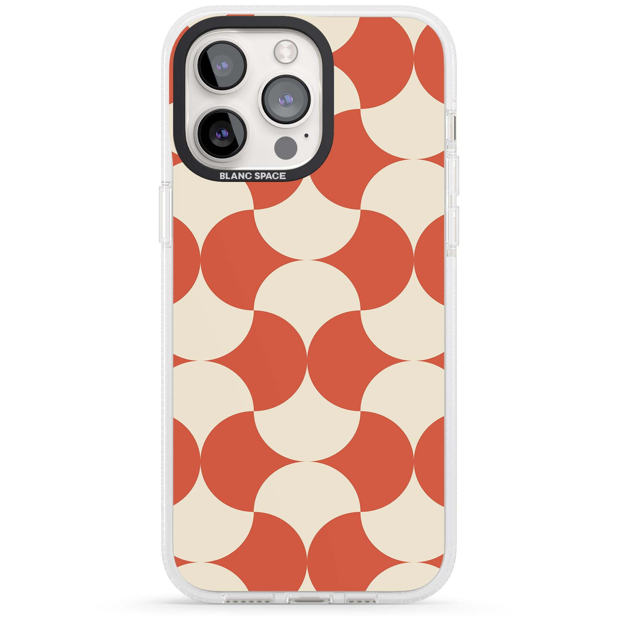 Abstract Retro Shapes: Psychedelic Pattern iPhone 15 Pro Max / 15 Pro / 14 Pro Max / 14 Pro / 13 Pro Clear Case Impact Air - Blanc Space