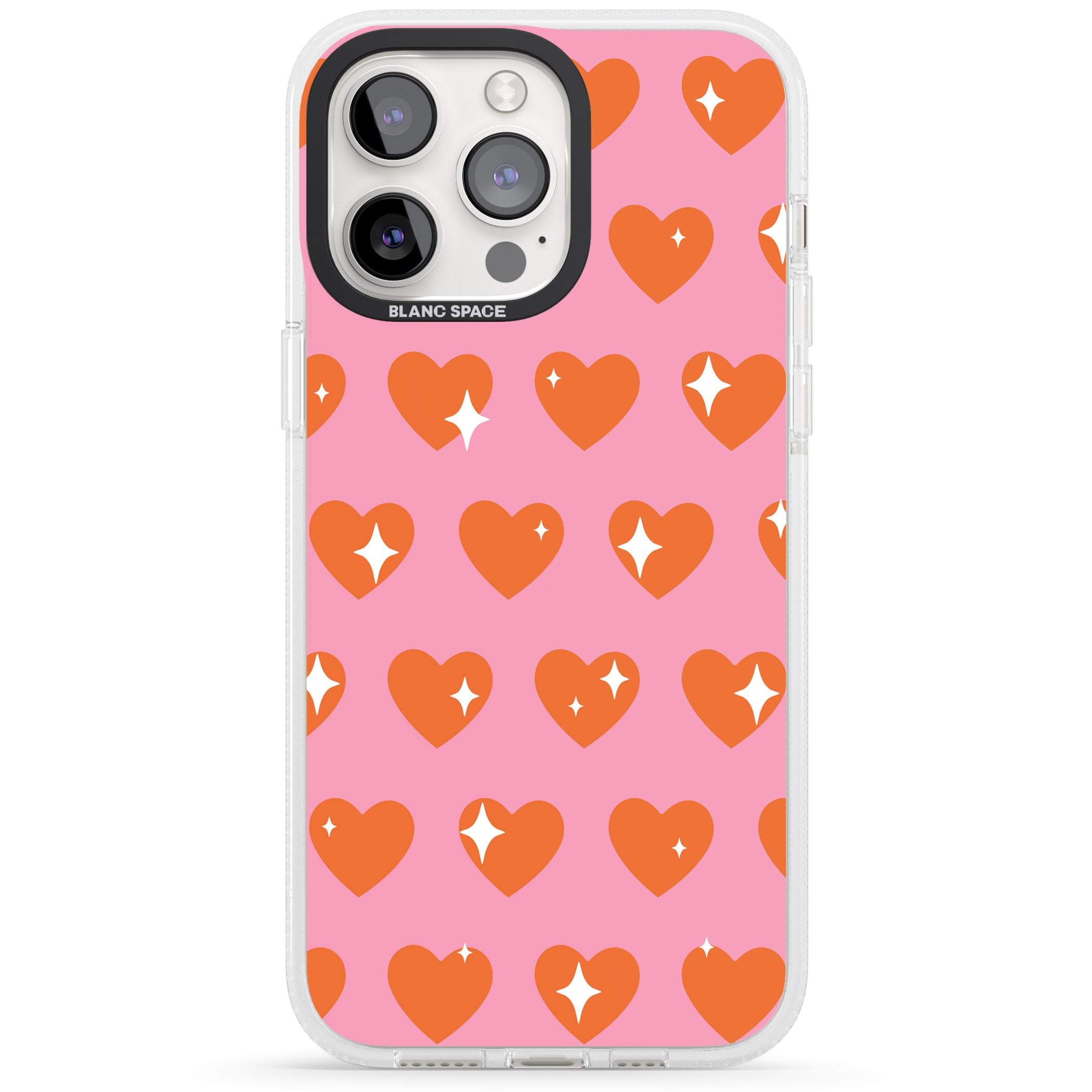 Sweet Hearts (Sunset) iPhone 15 Pro Max / 15 Pro / 14 Pro Max / 14 Pro / 13 Pro Clear Case Impact Air - Blanc Space