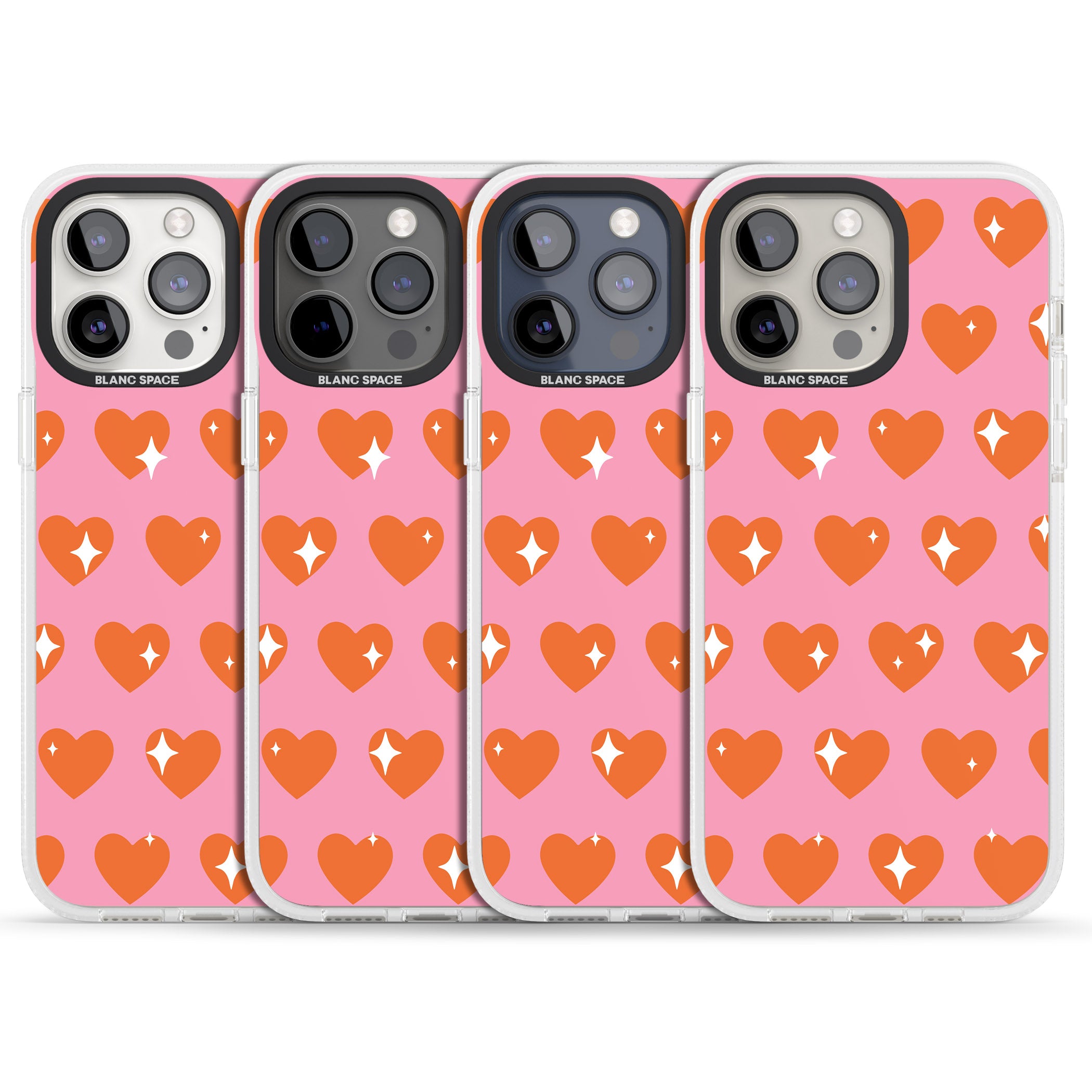 Sweet Hearts (Sunset) iPhone 15 Pro Max / 15 Pro / 14 Pro Max / 14 Pro / 13 Pro Clear Case Impact Air - Blanc Space