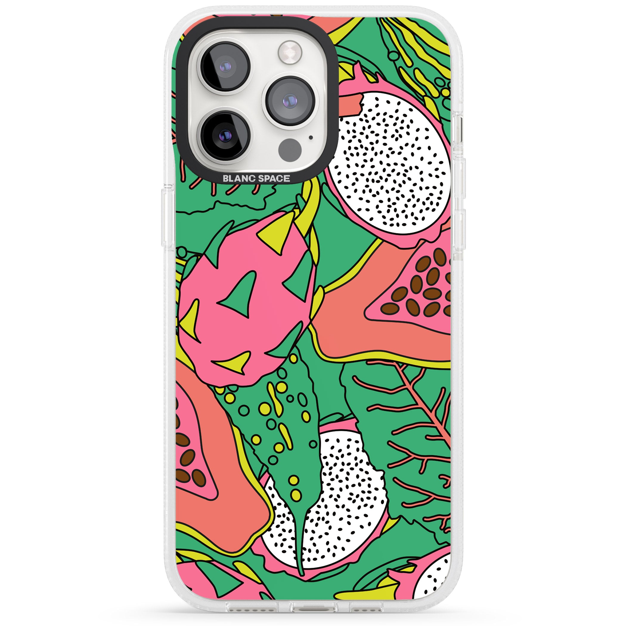Psychedelic Salad iPhone 15 Pro Max / 15 Pro / 14 Pro Max / 14 Pro / 13 Pro Clear Case Impact Air - Blanc Space