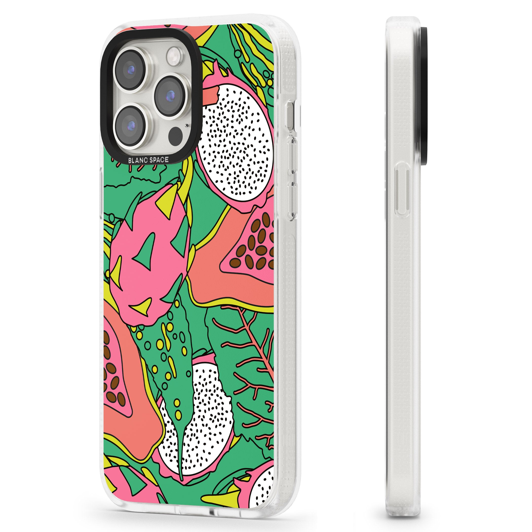 Psychedelic Salad iPhone 15 Pro Max / 15 Pro / 14 Pro Max / 14 Pro / 13 Pro Clear Case Impact Air - Blanc Space