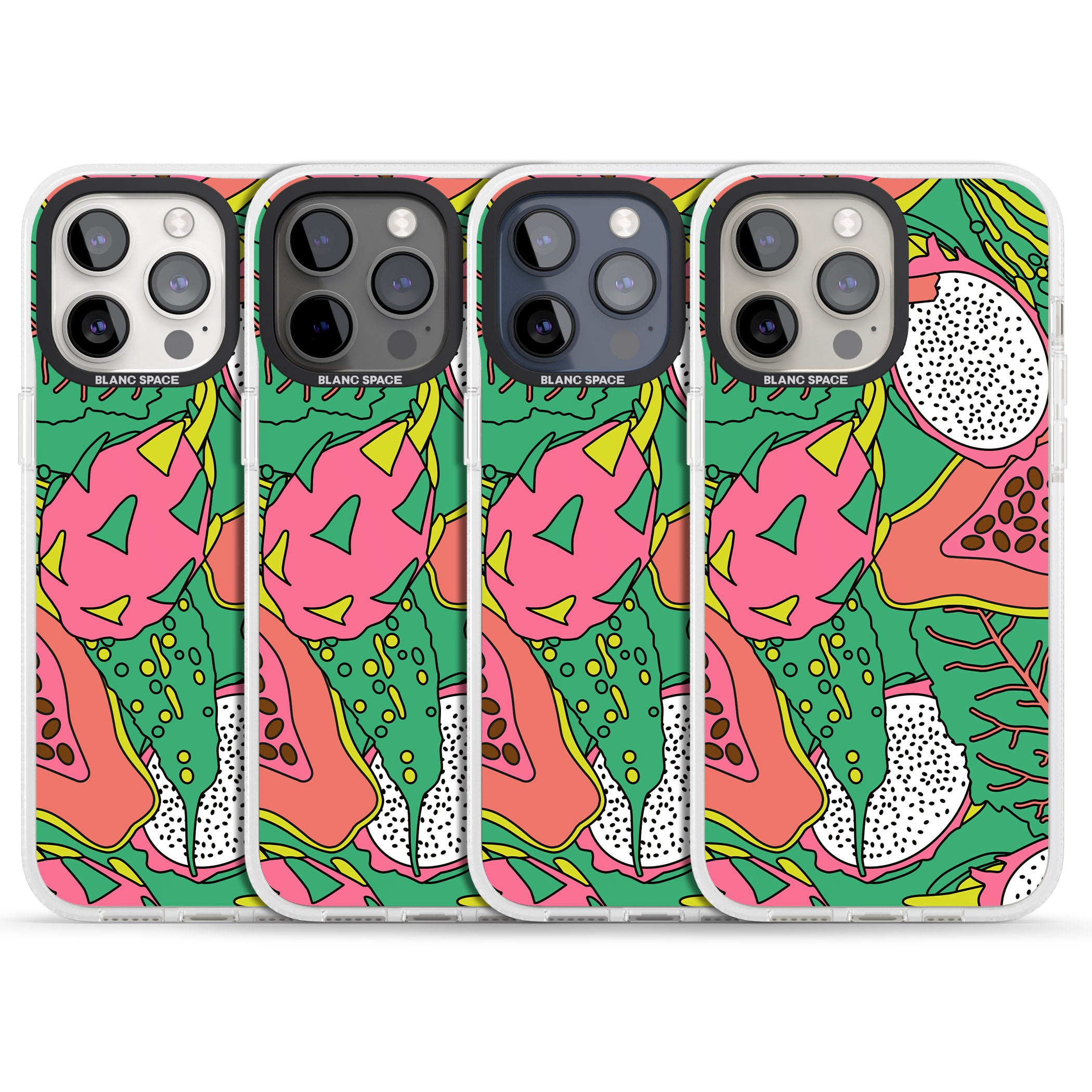 Psychedelic Salad iPhone 15 Pro Max / 15 Pro / 14 Pro Max / 14 Pro / 13 Pro Clear Case Impact Air - Blanc Space