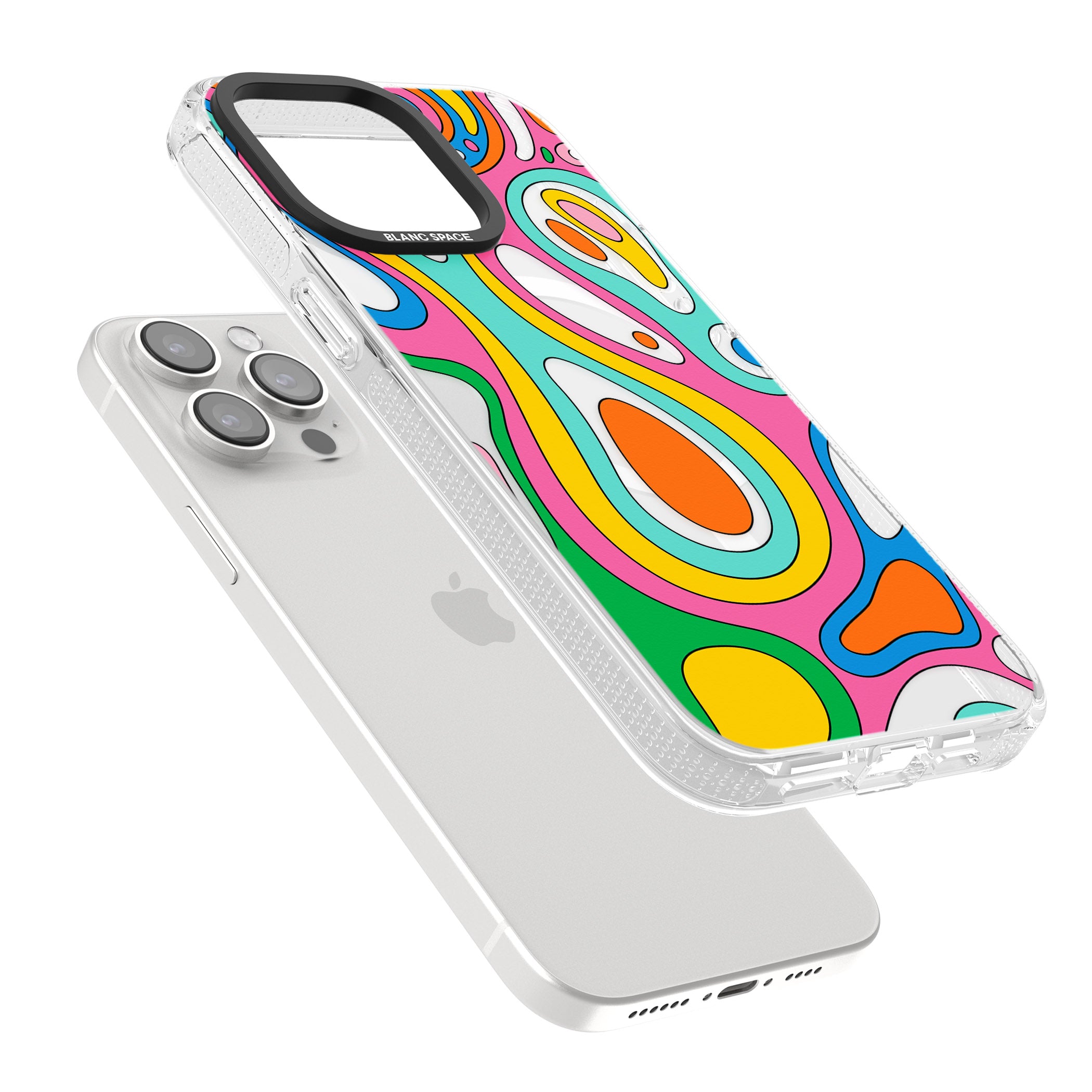 Dreams & Grooves iPhone 15 Pro Max / 15 Pro / 14 Pro Max / 14 Pro / 13 Pro Clear Case Impact Air - Blanc Space