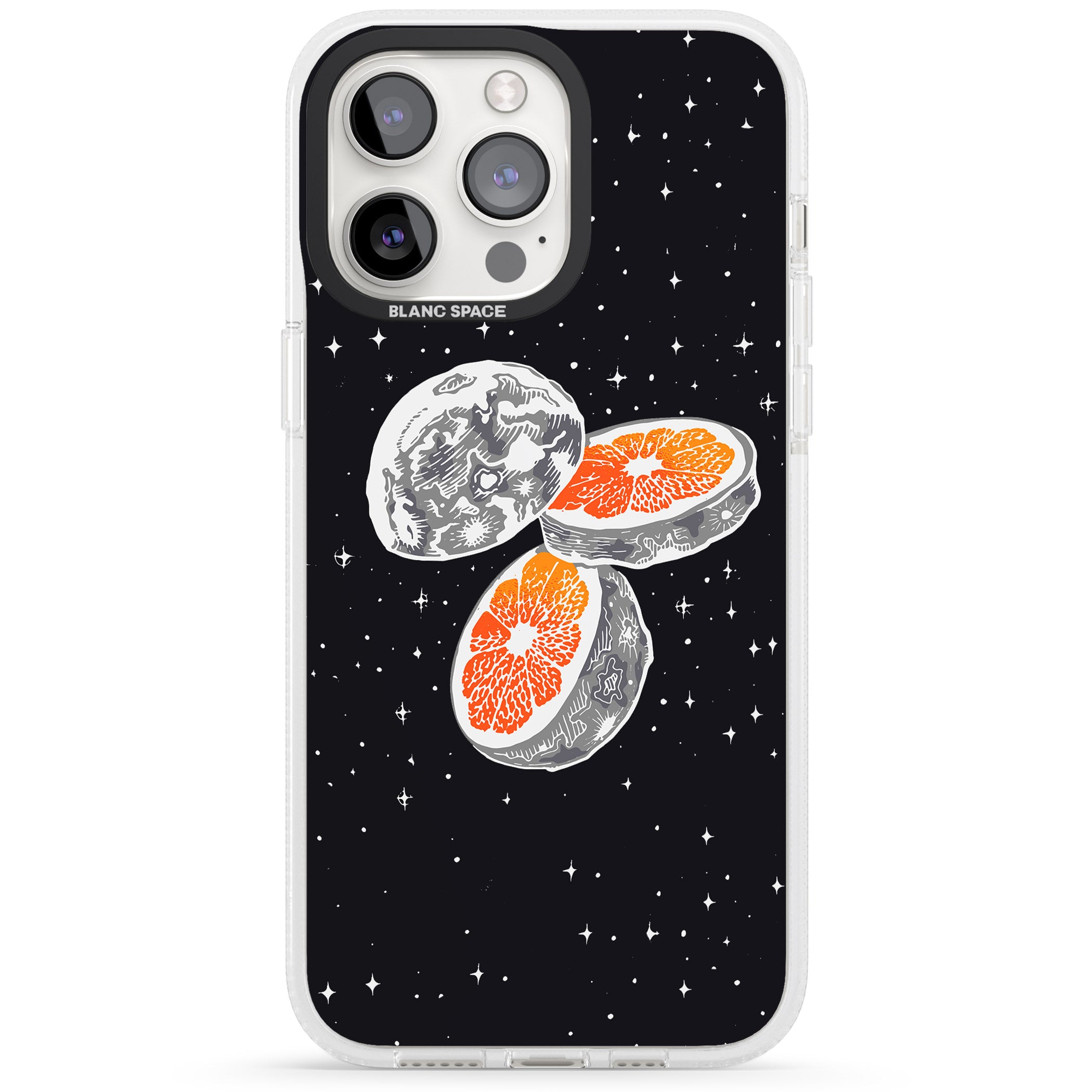 Blood Orange Moon iPhone 15 Pro Max / 15 Pro / 14 Pro Max / 14 Pro / 13 Pro Clear Case Impact Air - Blanc Space