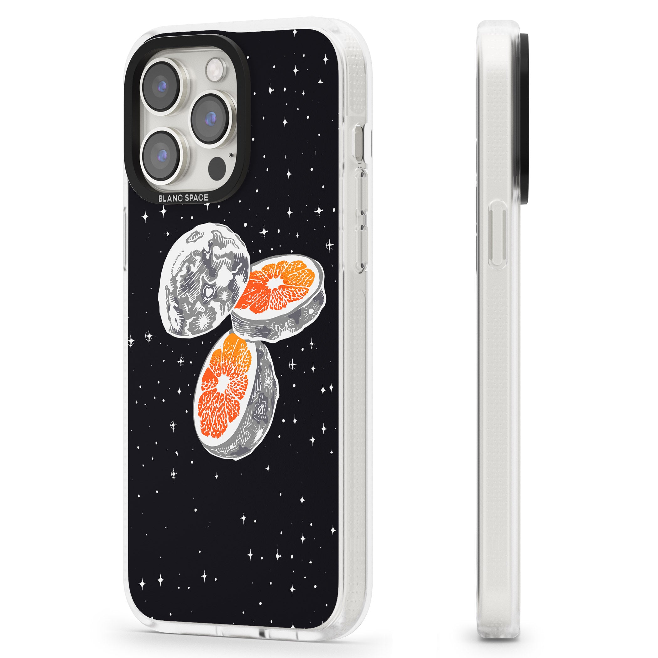 Blood Orange Moon iPhone 15 Pro Max / 15 Pro / 14 Pro Max / 14 Pro / 13 Pro Clear Case Impact Air - Blanc Space