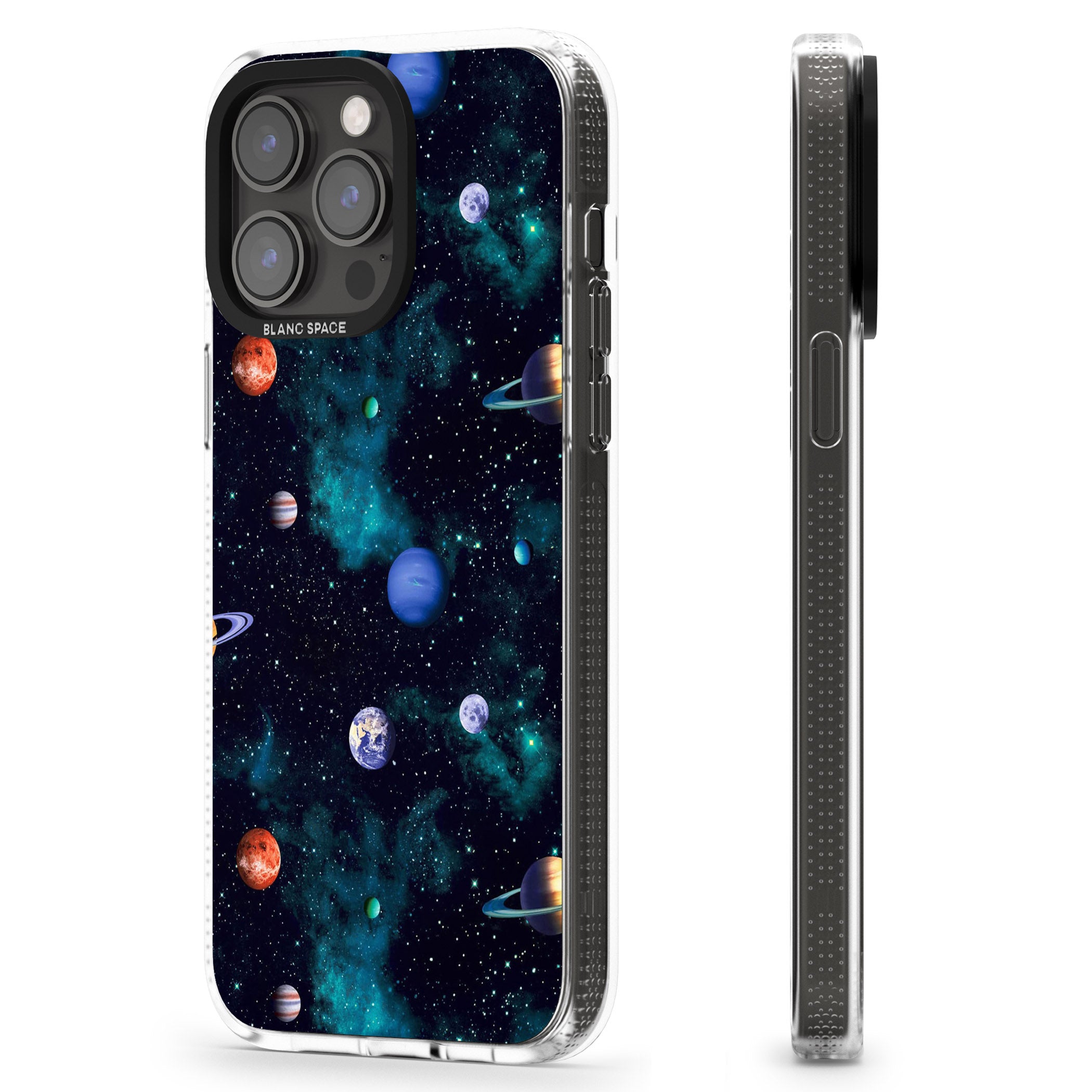 Deep Space iPhone 15 Pro Max / 15 Pro / 14 Pro Max / 14 Pro / 13 Pro Clear Case Impact Air - Blanc Space