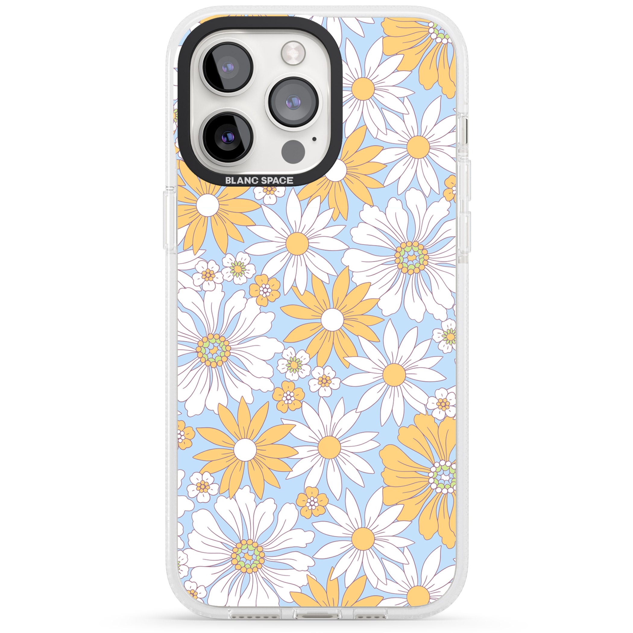 Summers Day Flower Mix iPhone 15 Pro Max / 15 Pro / 14 Pro Max / 14 Pro / 13 Pro Clear Case Impact Air - Blanc Space