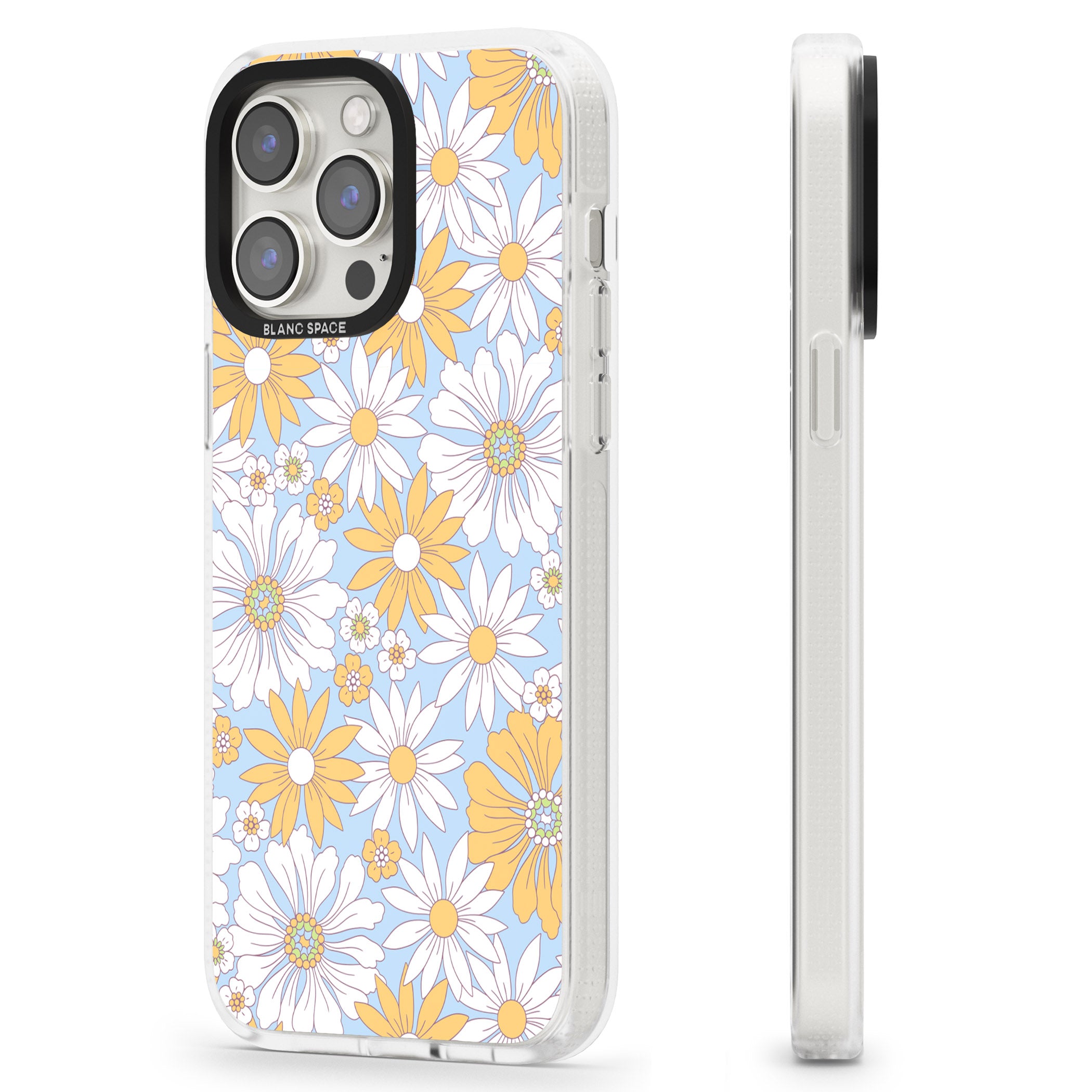 Summers Day Flower Mix iPhone 15 Pro Max / 15 Pro / 14 Pro Max / 14 Pro / 13 Pro Clear Case Impact Air - Blanc Space
