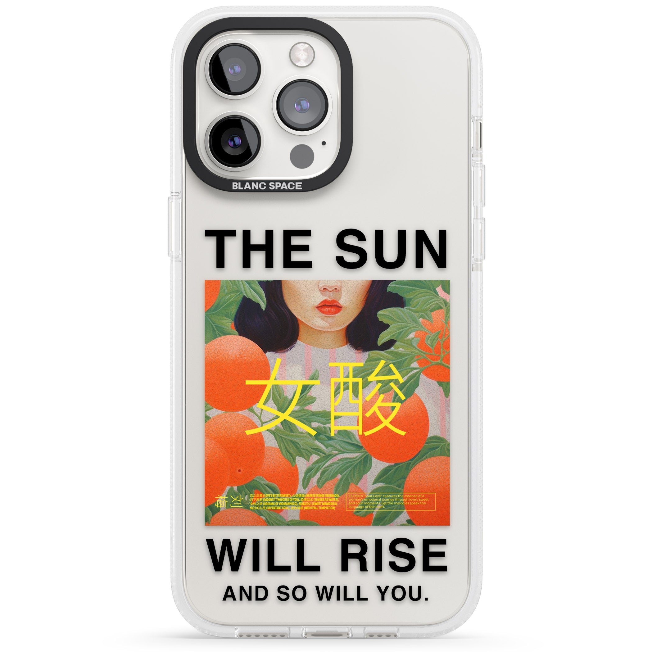 The Sun Will Rise iPhone 15 Pro Max / 15 Pro / 14 Pro Max / 14 Pro / 13 Pro Clear Case Impact Air - Blanc Space