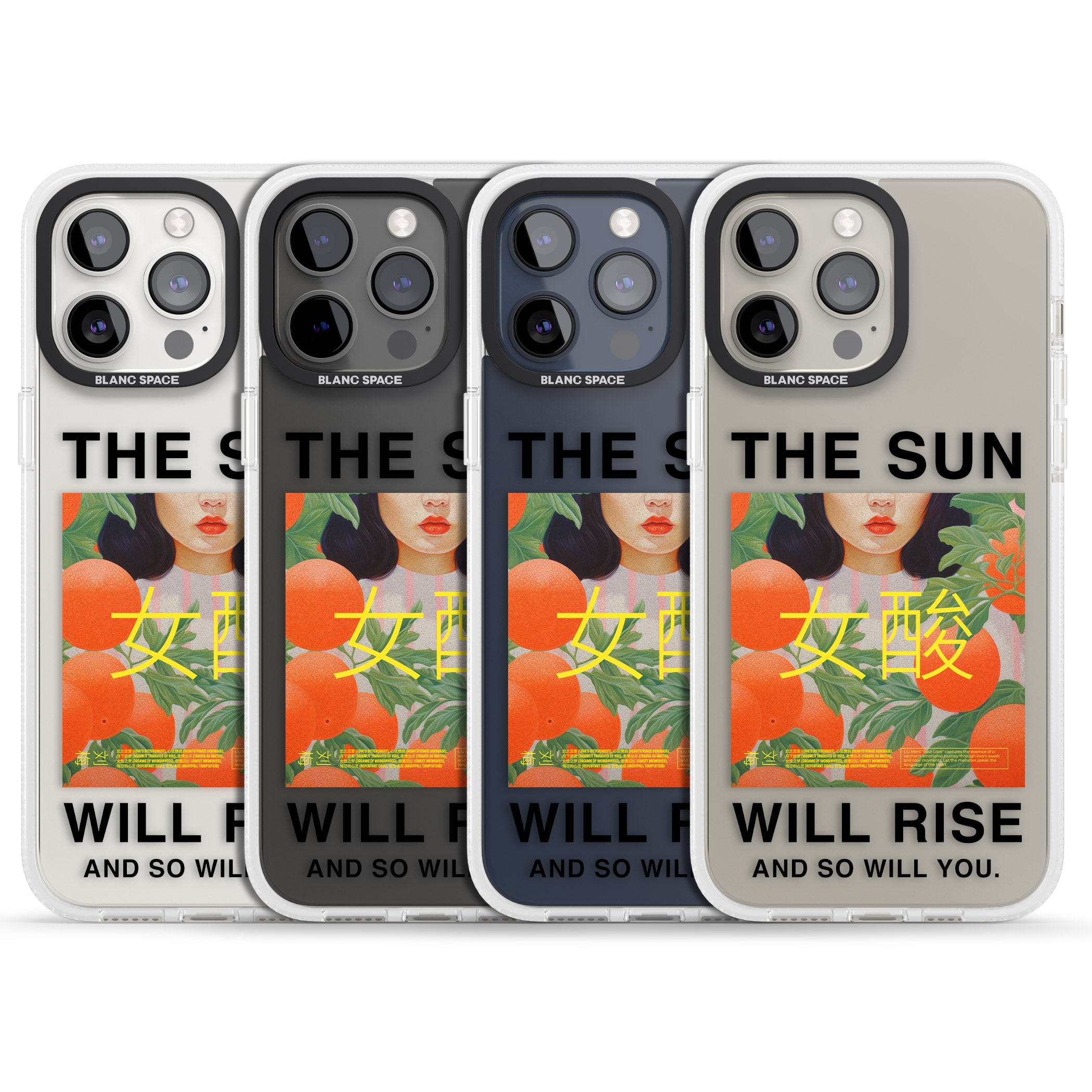 The Sun Will Rise iPhone 15 Pro Max / 15 Pro / 14 Pro Max / 14 Pro / 13 Pro Clear Case Impact Air - Blanc Space