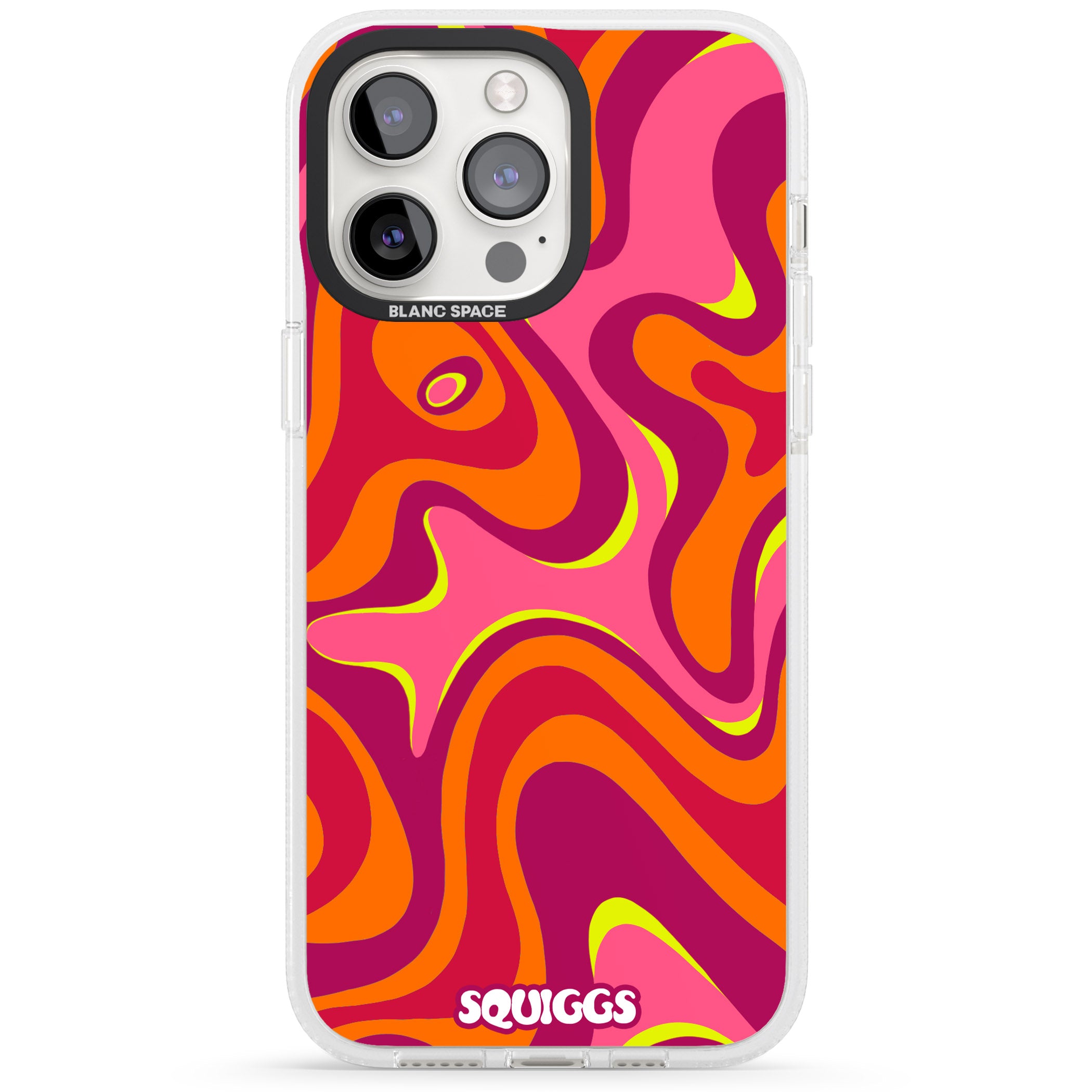 Hot Lava iPhone 15 Pro Max / 15 Pro / 14 Pro Max / 14 Pro / 13 Pro Clear Case Impact Air - Blanc Space