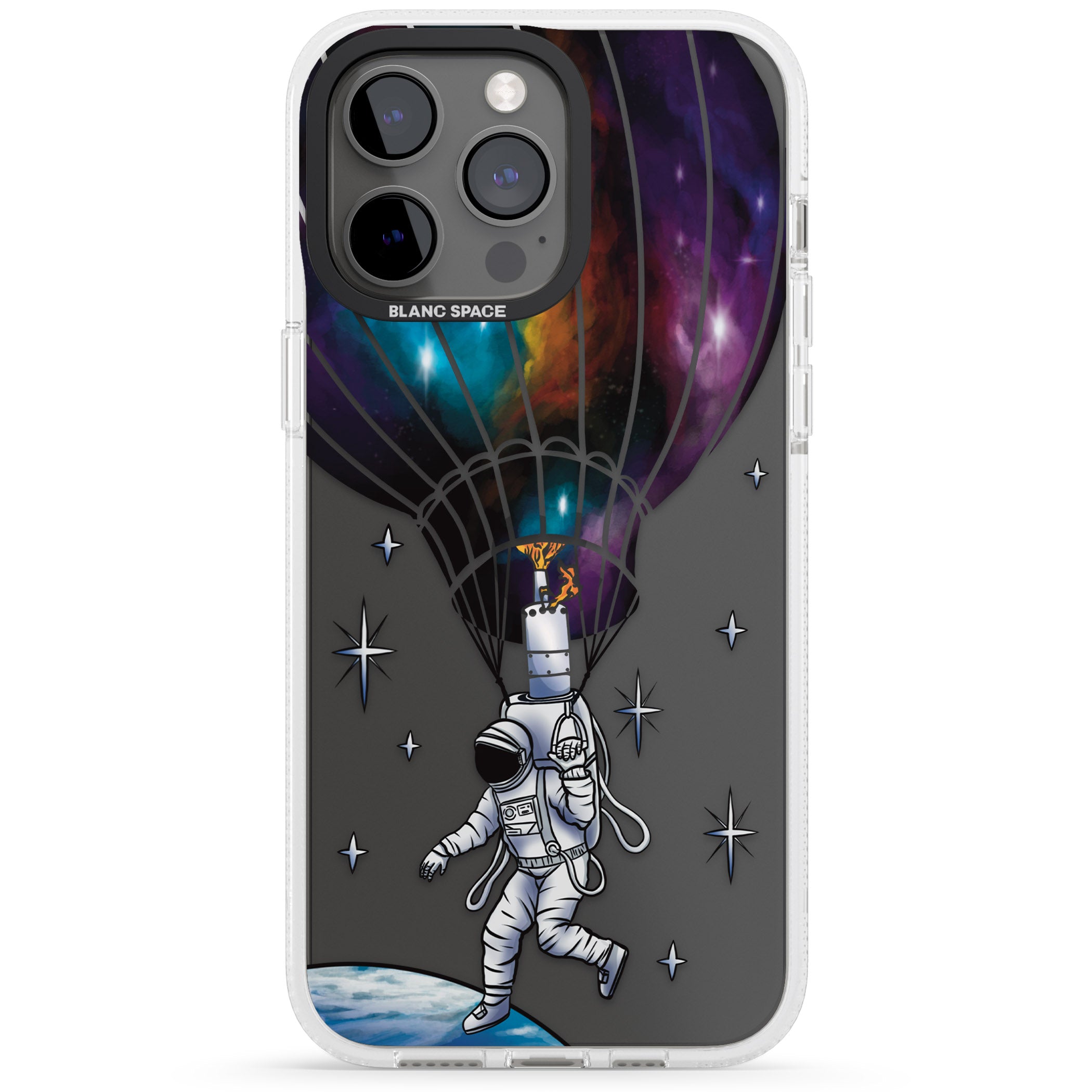 Solo Odyssey iPhone 15 Pro Max / 15 Pro / 14 Pro Max / 14 Pro / 13 Pro Clear Case Impact Air - Blanc Space