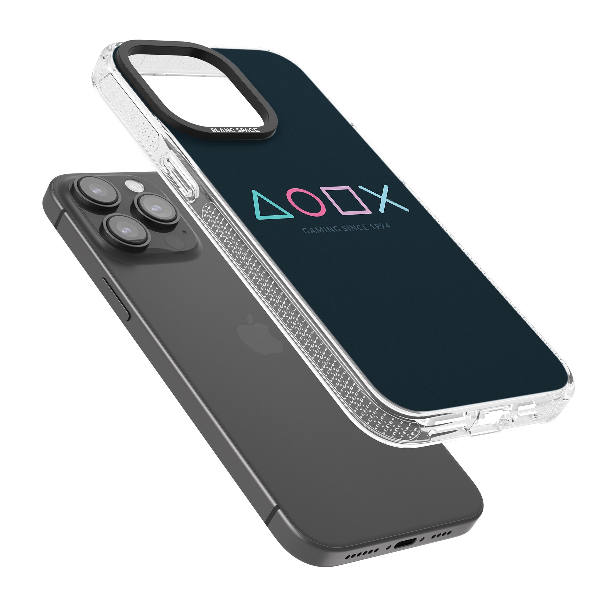 Gaming Since 1994 Station iPhone 15 Pro Max / 15 Pro / 14 Pro Max / 14 Pro / 13 Pro Clear Case Impact Air - Blanc Space