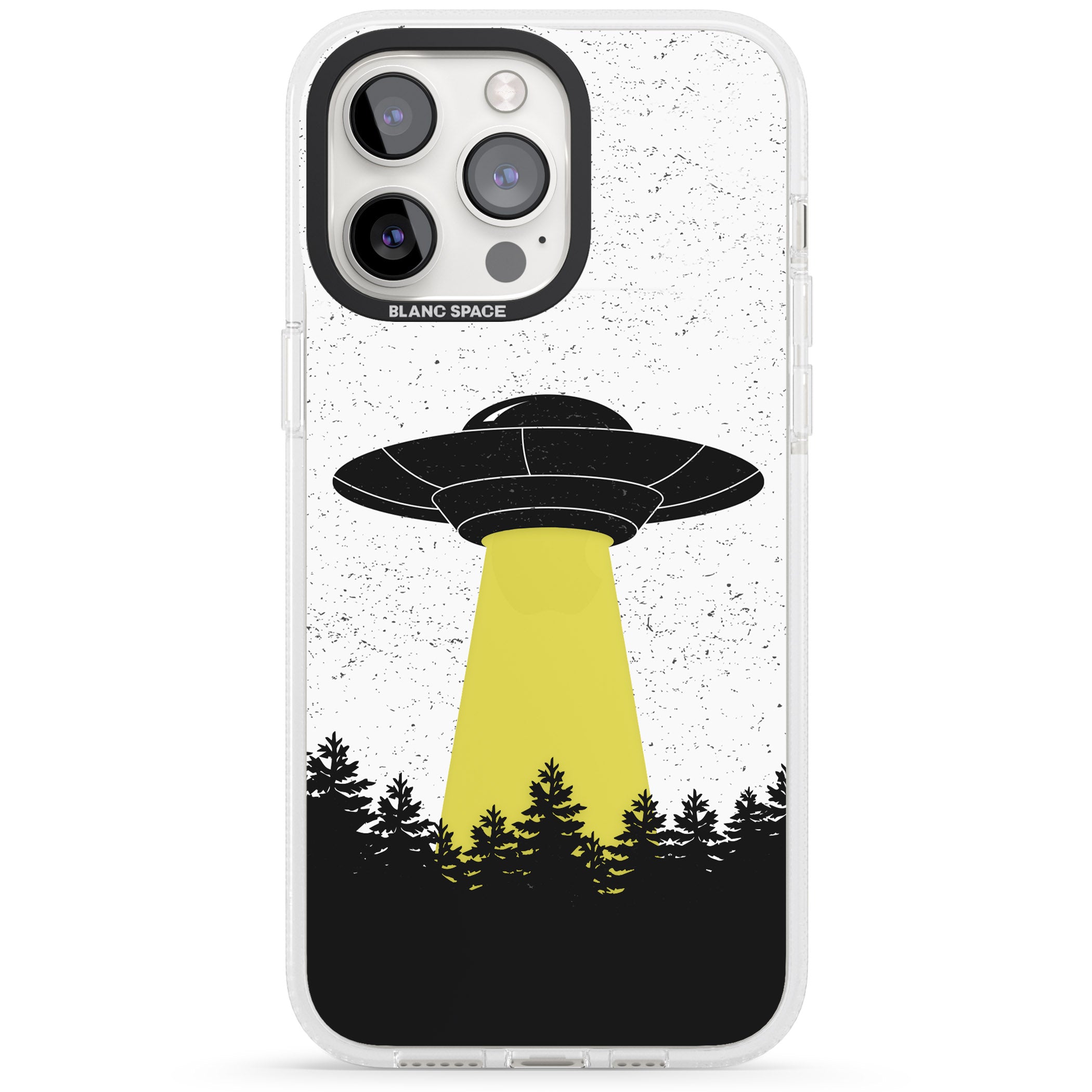 Alien Abduction iPhone 15 Pro Max / 15 Pro / 14 Pro Max / 14 Pro / 13 Pro Clear Case Impact Air - Blanc Space