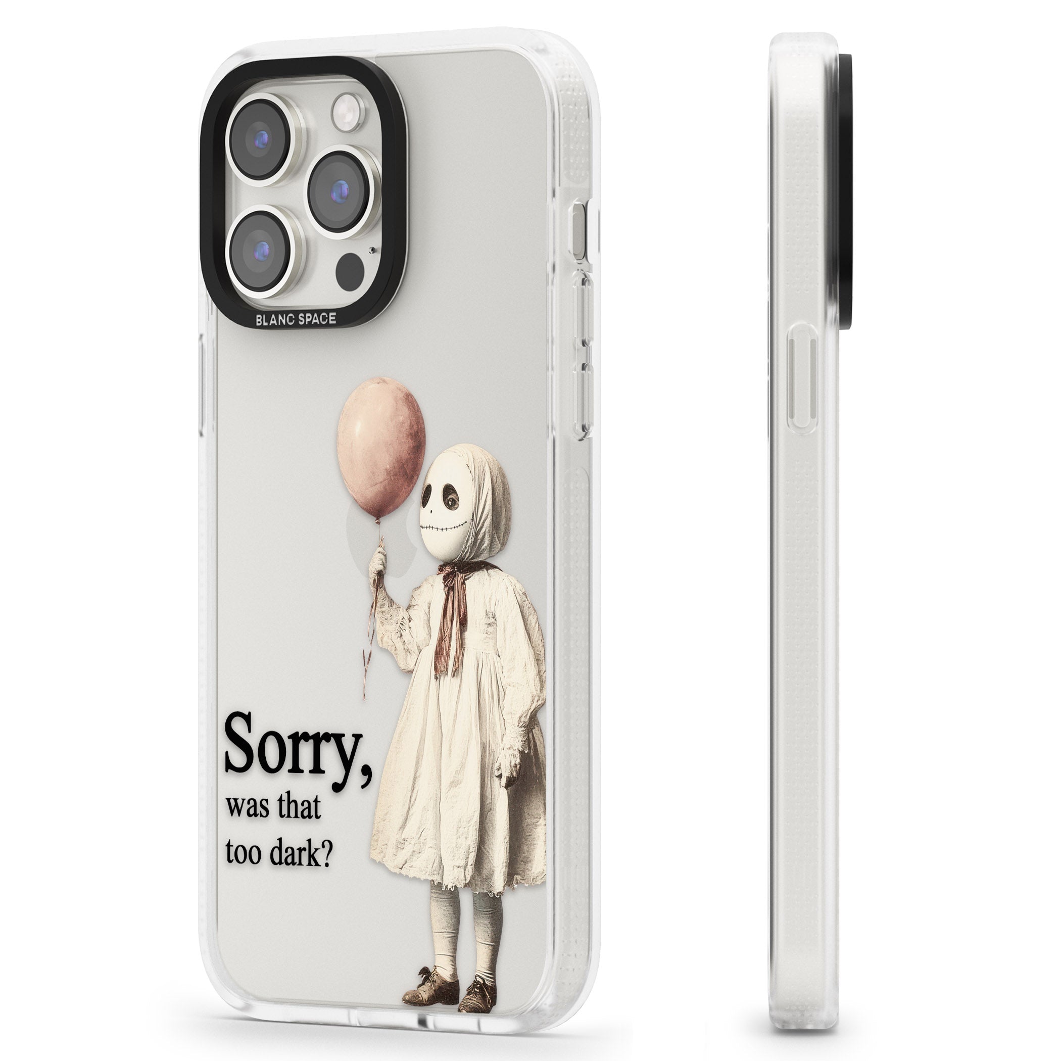 Sorry, Was That Too Dark? iPhone 15 Pro Max / 15 Pro / 14 Pro Max / 14 Pro / 13 Pro Clear Case Impact Air - Blanc Space