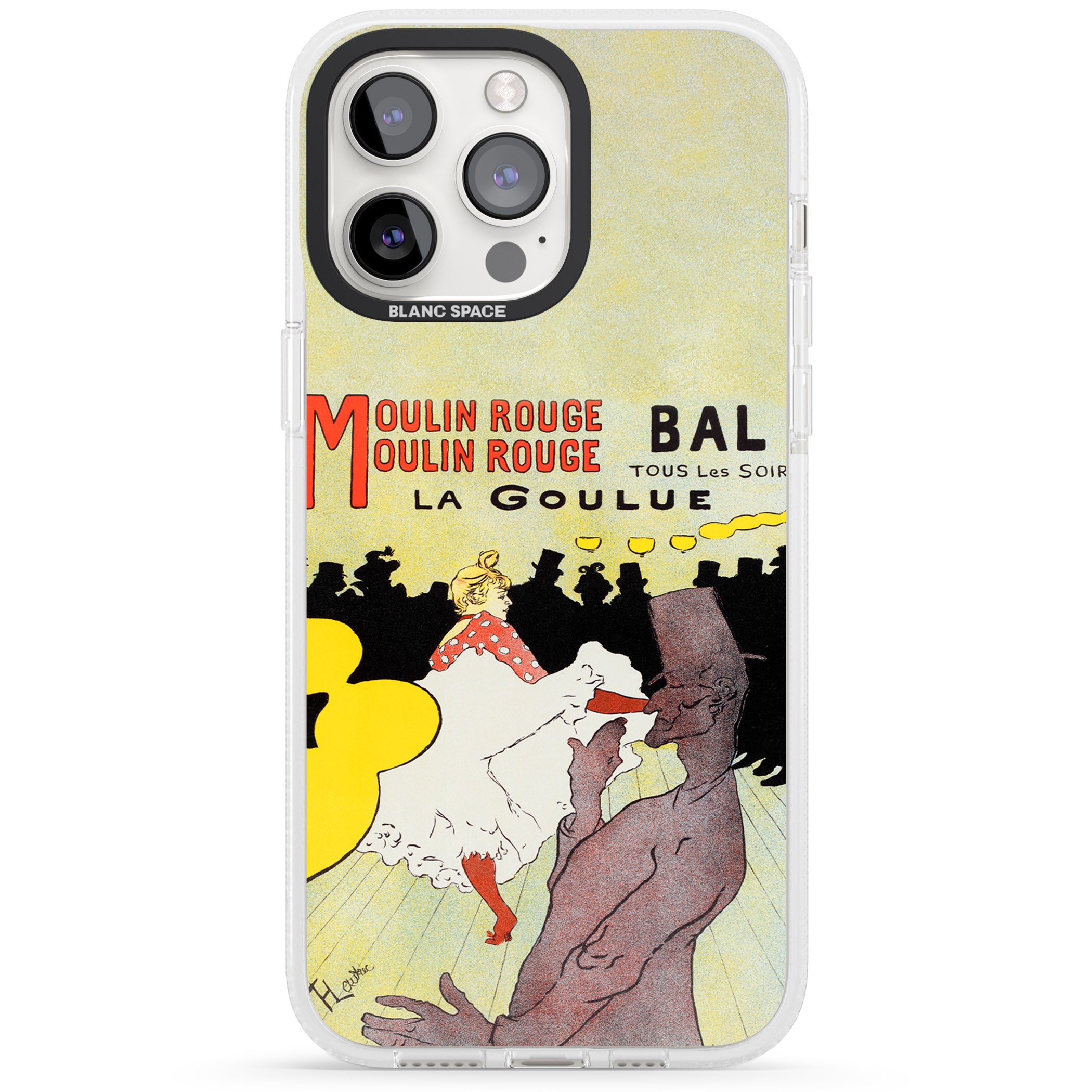 Moulin Rouge Poster iPhone 15 Pro Max / 15 Pro / 14 Pro Max / 14 Pro / 13 Pro Clear Case Impact Air - Blanc Space
