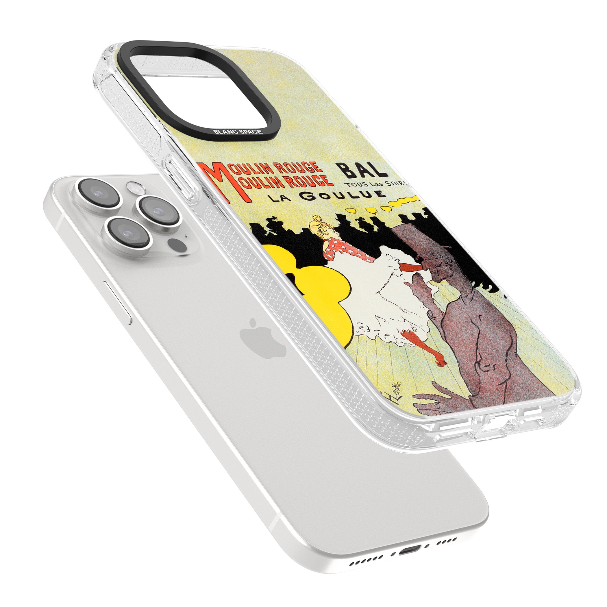 Moulin Rouge Poster iPhone 15 Pro Max / 15 Pro / 14 Pro Max / 14 Pro / 13 Pro Clear Case Impact Air - Blanc Space