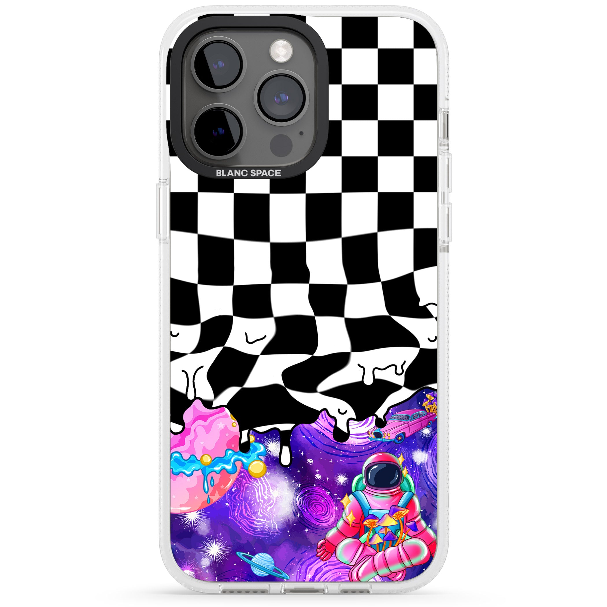 Washed Out iPhone 15 Pro Max / 15 Pro / 14 Pro Max / 14 Pro / 13 Pro Clear Case Impact Air - Blanc Space