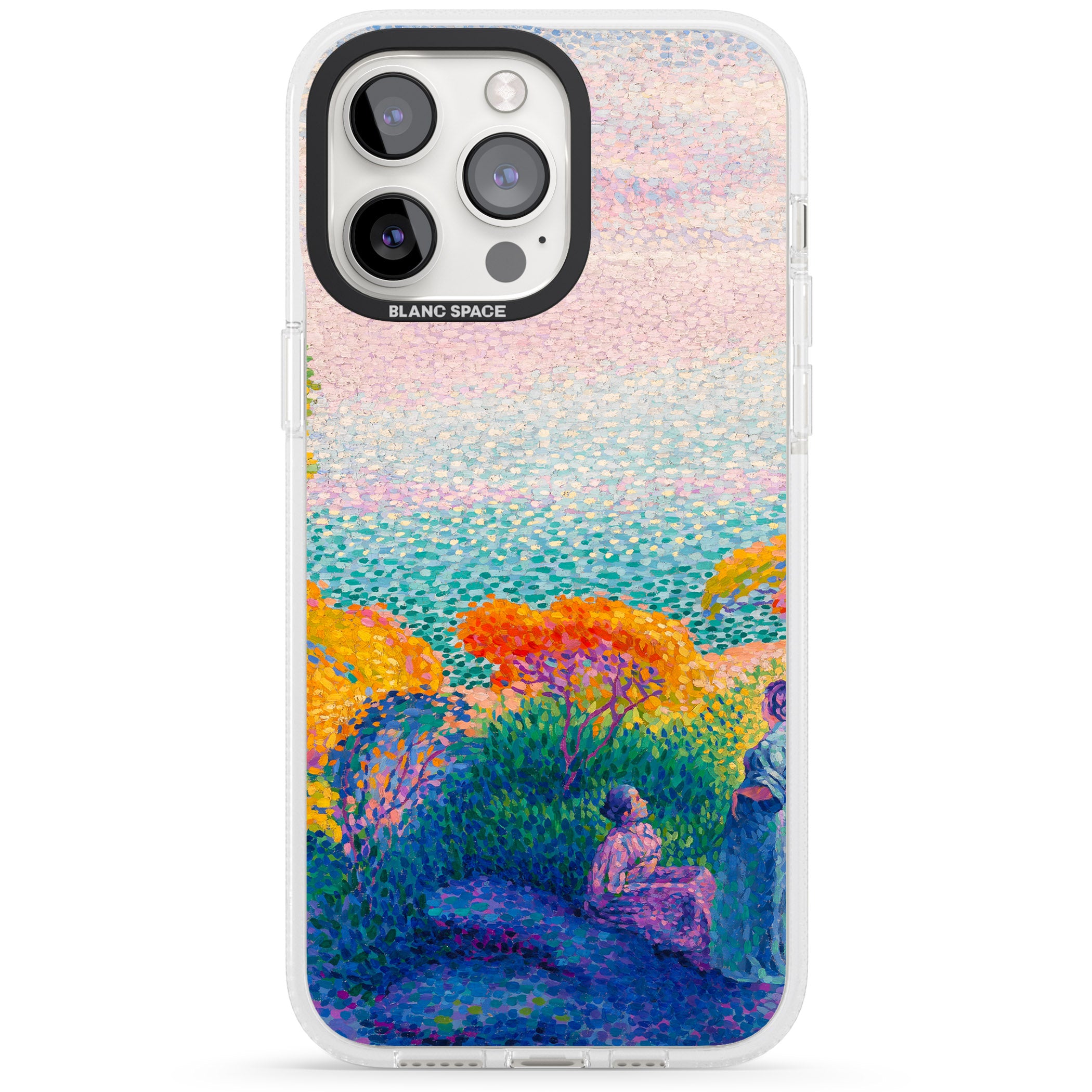 Meadow Lake iPhone 15 Pro Max / 15 Pro / 14 Pro Max / 14 Pro / 13 Pro Clear Case Impact Air - Blanc Space
