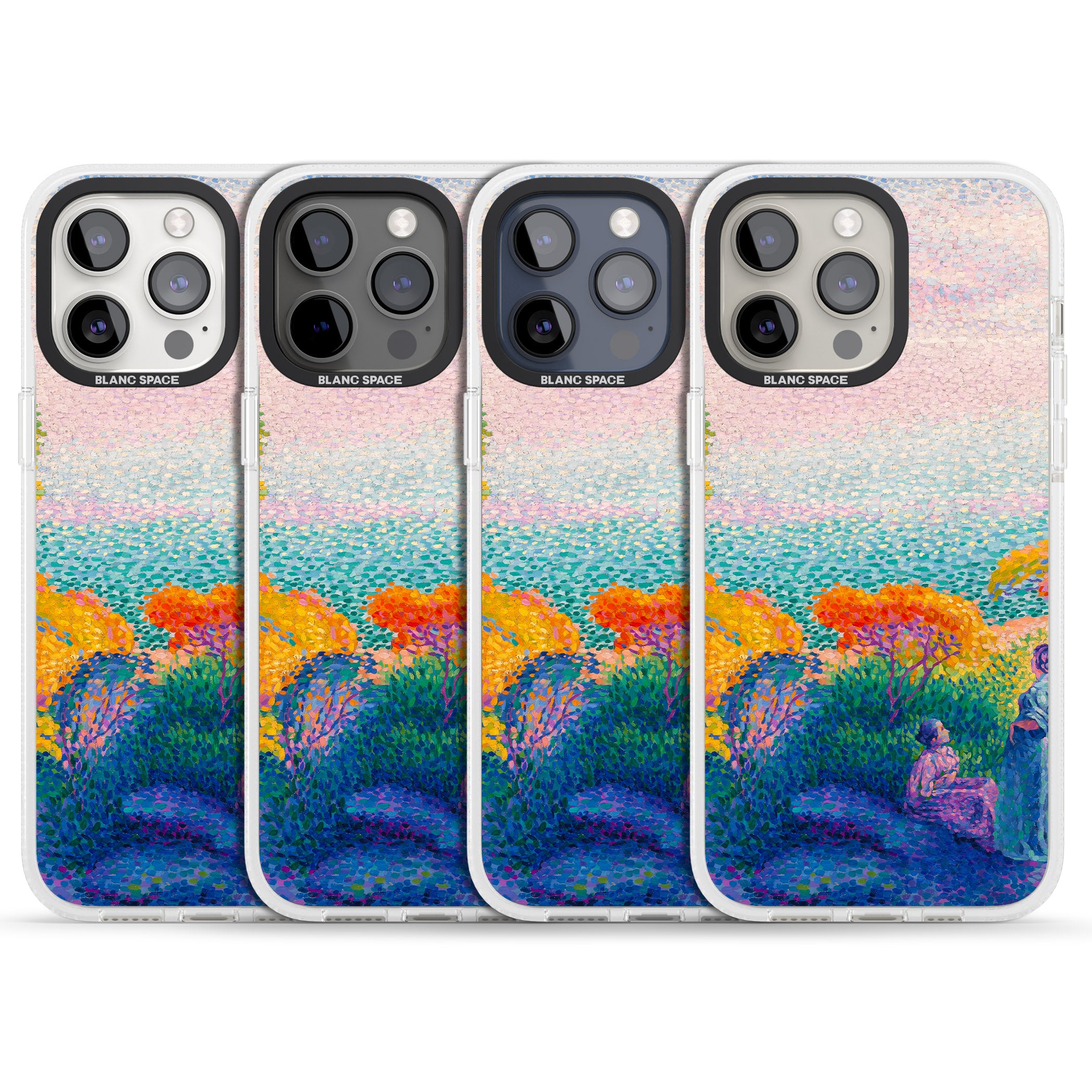 Meadow Lake iPhone 15 Pro Max / 15 Pro / 14 Pro Max / 14 Pro / 13 Pro Clear Case Impact Air - Blanc Space