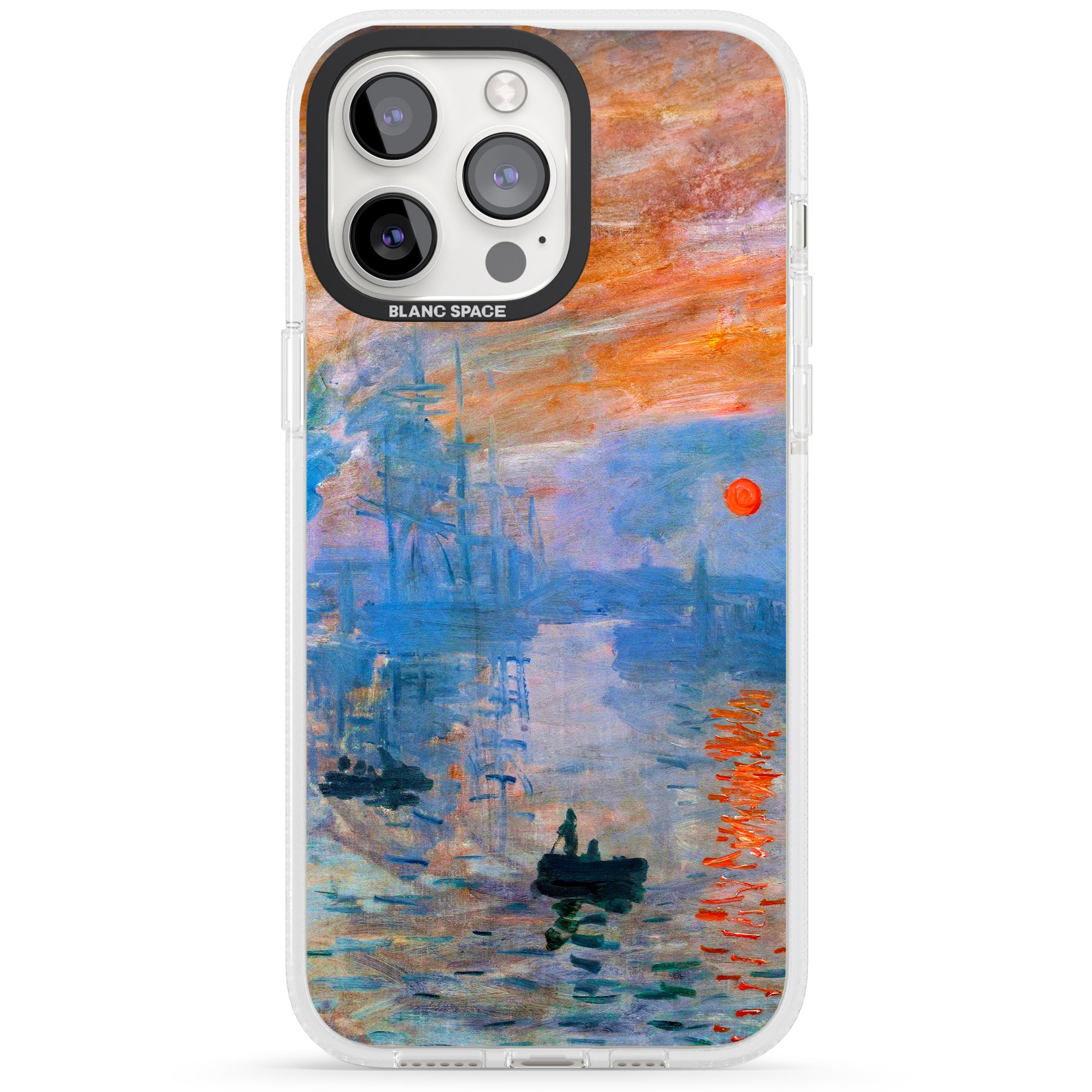 Sunset Harbor iPhone 15 Pro Max / 15 Pro / 14 Pro Max / 14 Pro / 13 Pro Clear Case Impact Air - Blanc Space