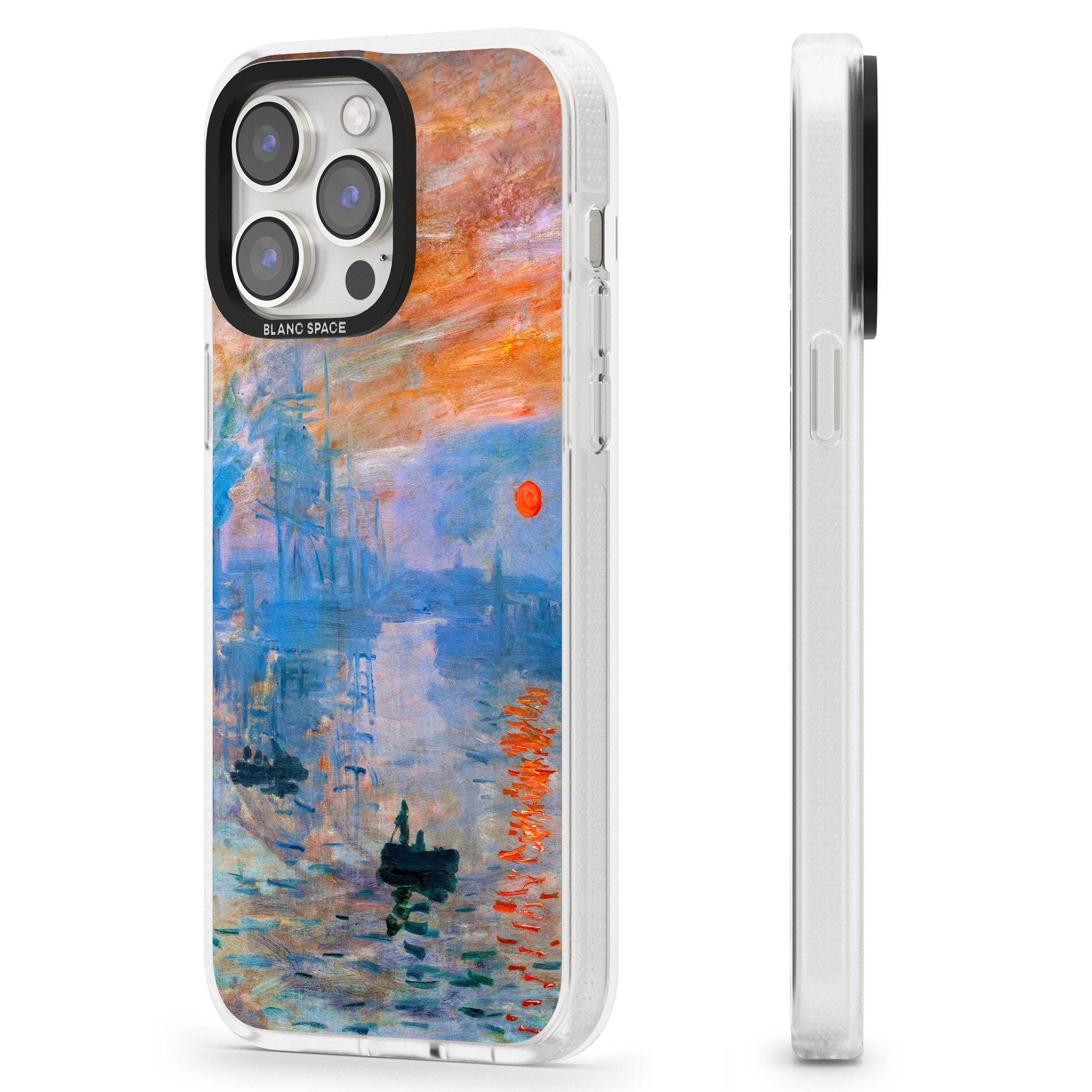Sunset Harbor iPhone 15 Pro Max / 15 Pro / 14 Pro Max / 14 Pro / 13 Pro Clear Case Impact Air - Blanc Space
