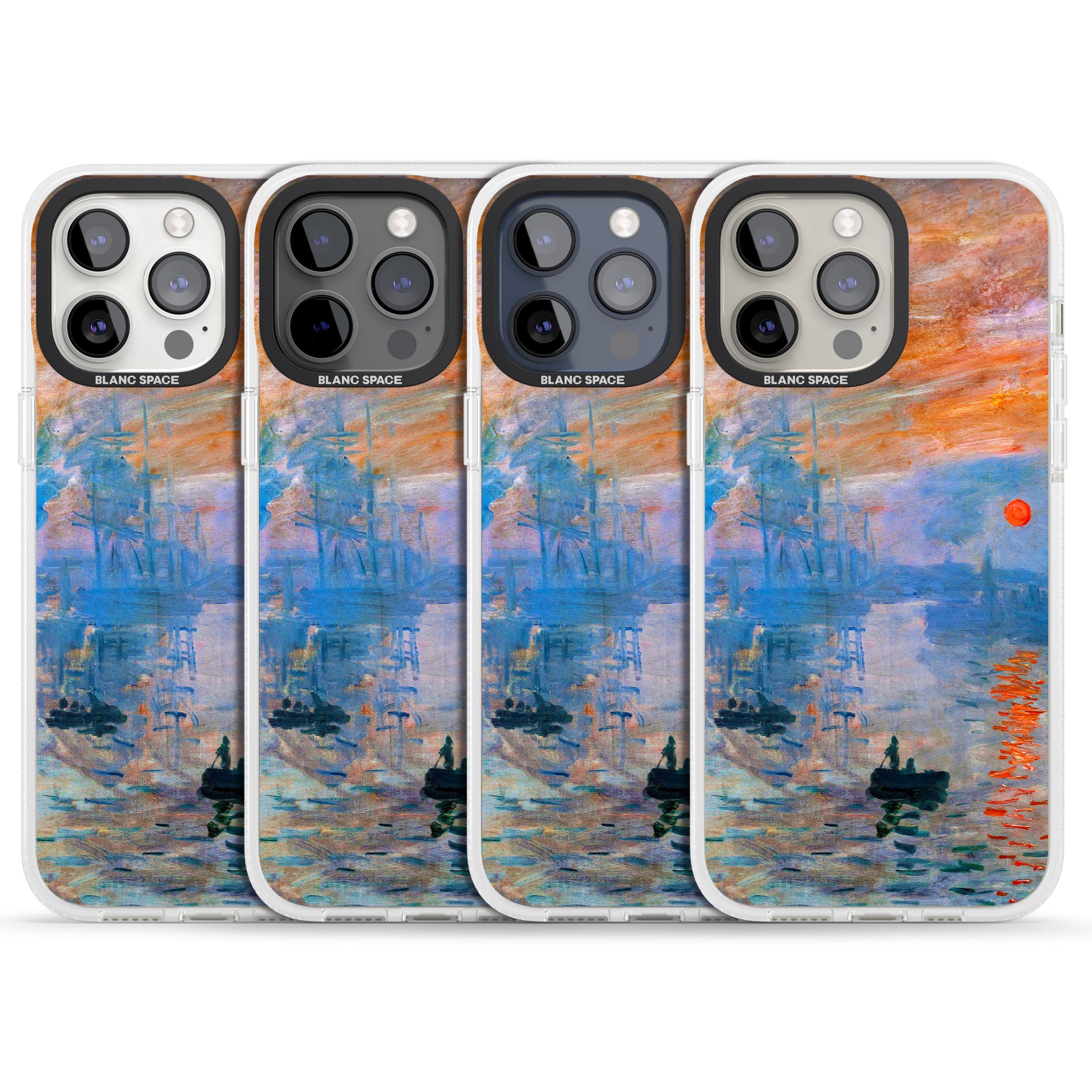 Sunset Harbor iPhone 15 Pro Max / 15 Pro / 14 Pro Max / 14 Pro / 13 Pro Clear Case Impact Air - Blanc Space