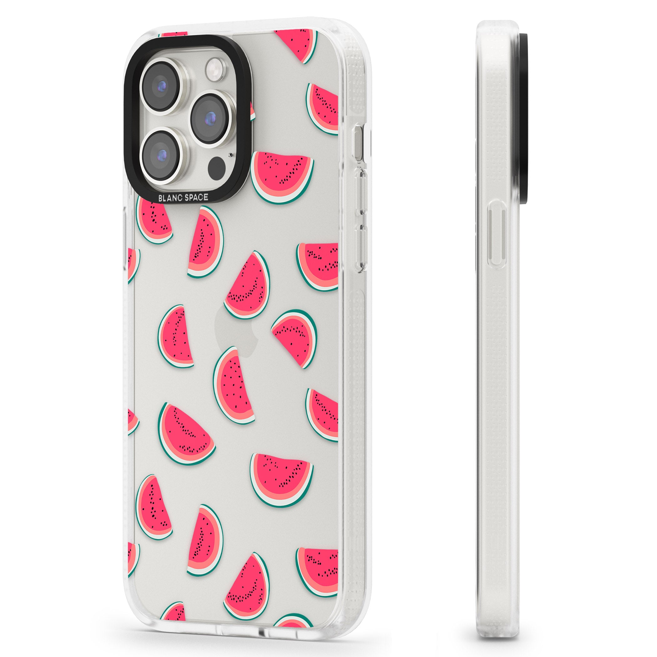 Watermelon Slices - Clear iPhone 15 Pro Max / 15 Pro / 14 Pro Max / 14 Pro / 13 Pro Clear Case Impact Air - Blanc Space