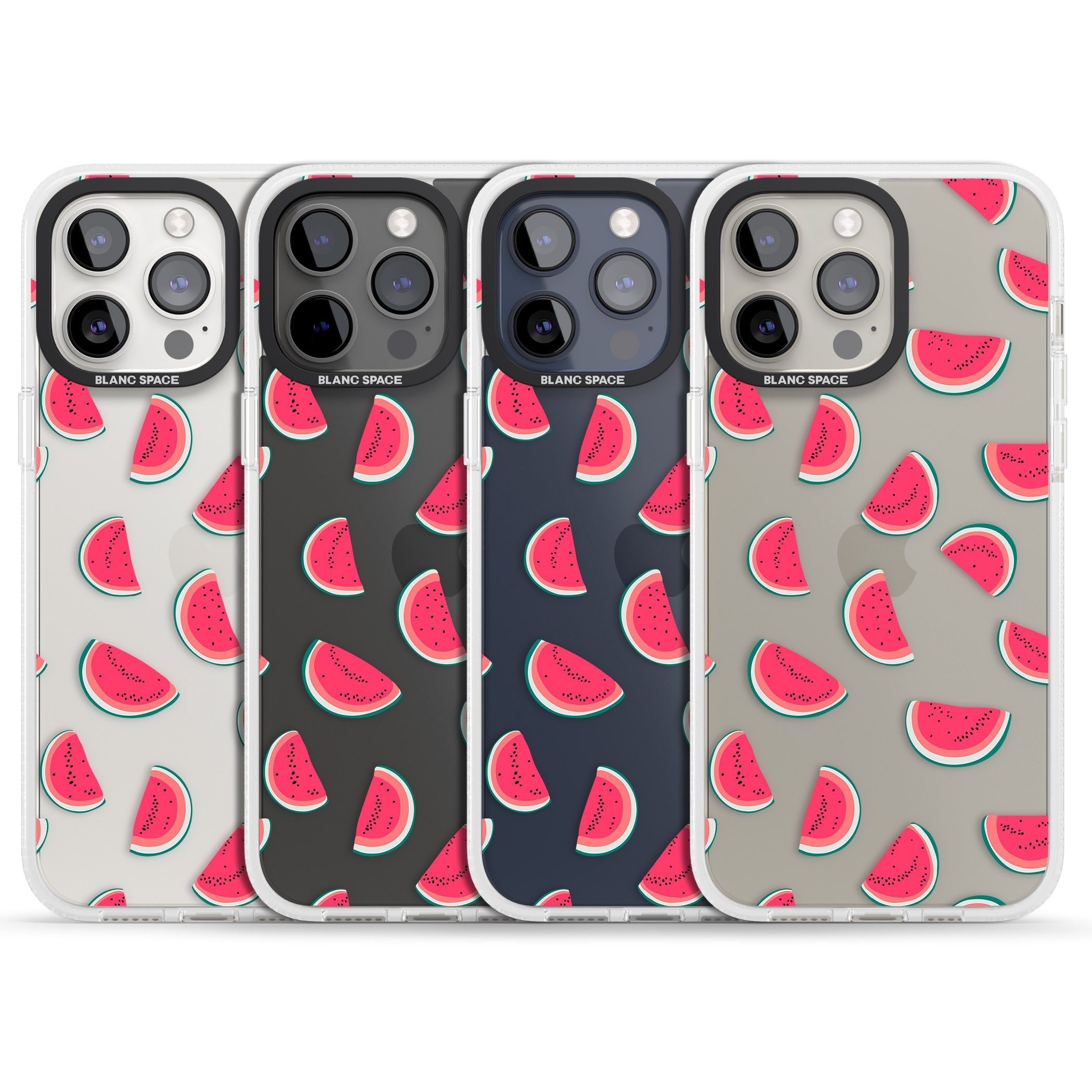 Watermelon Slices - Clear iPhone 15 Pro Max / 15 Pro / 14 Pro Max / 14 Pro / 13 Pro Clear Case Impact Air - Blanc Space