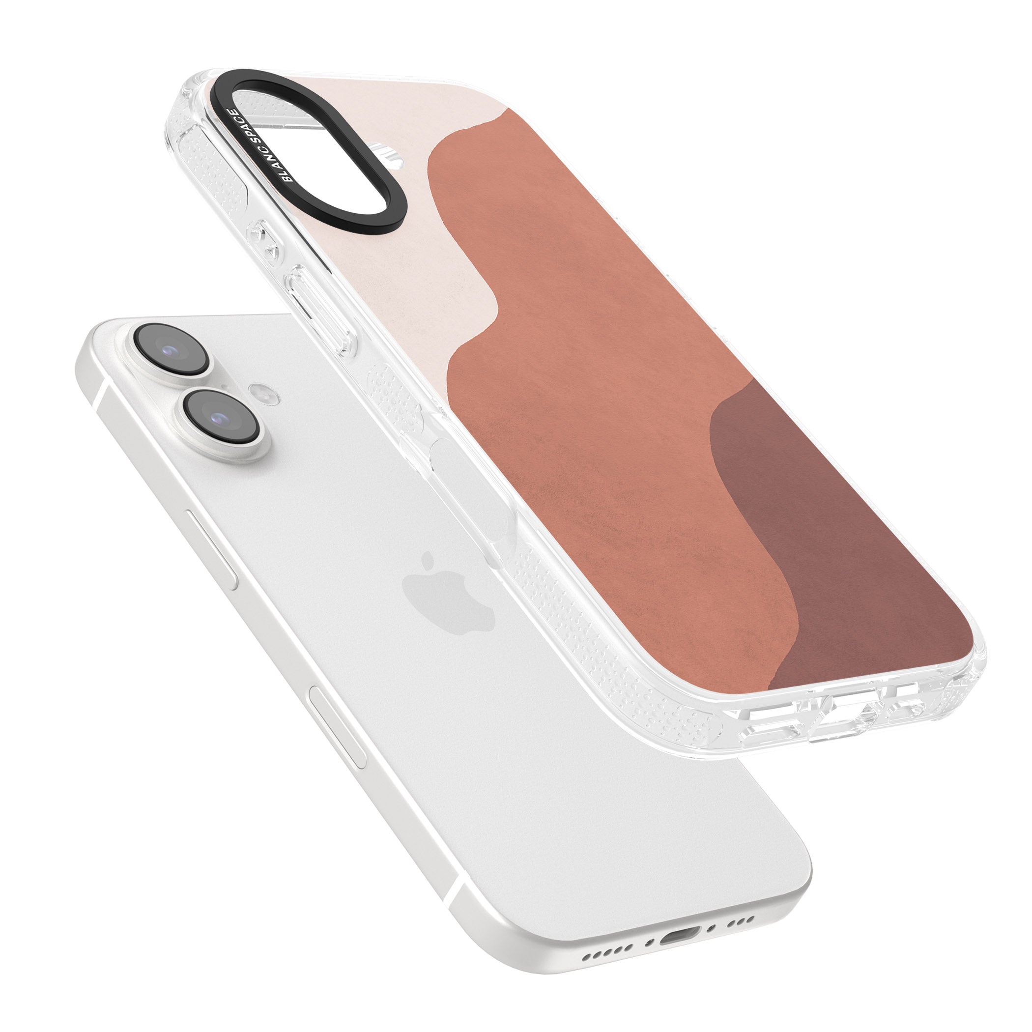 Lush Abstract Watercolour Design #3 iPhone 16 / 16 Plus Clear Case Impact Air - Blanc Space