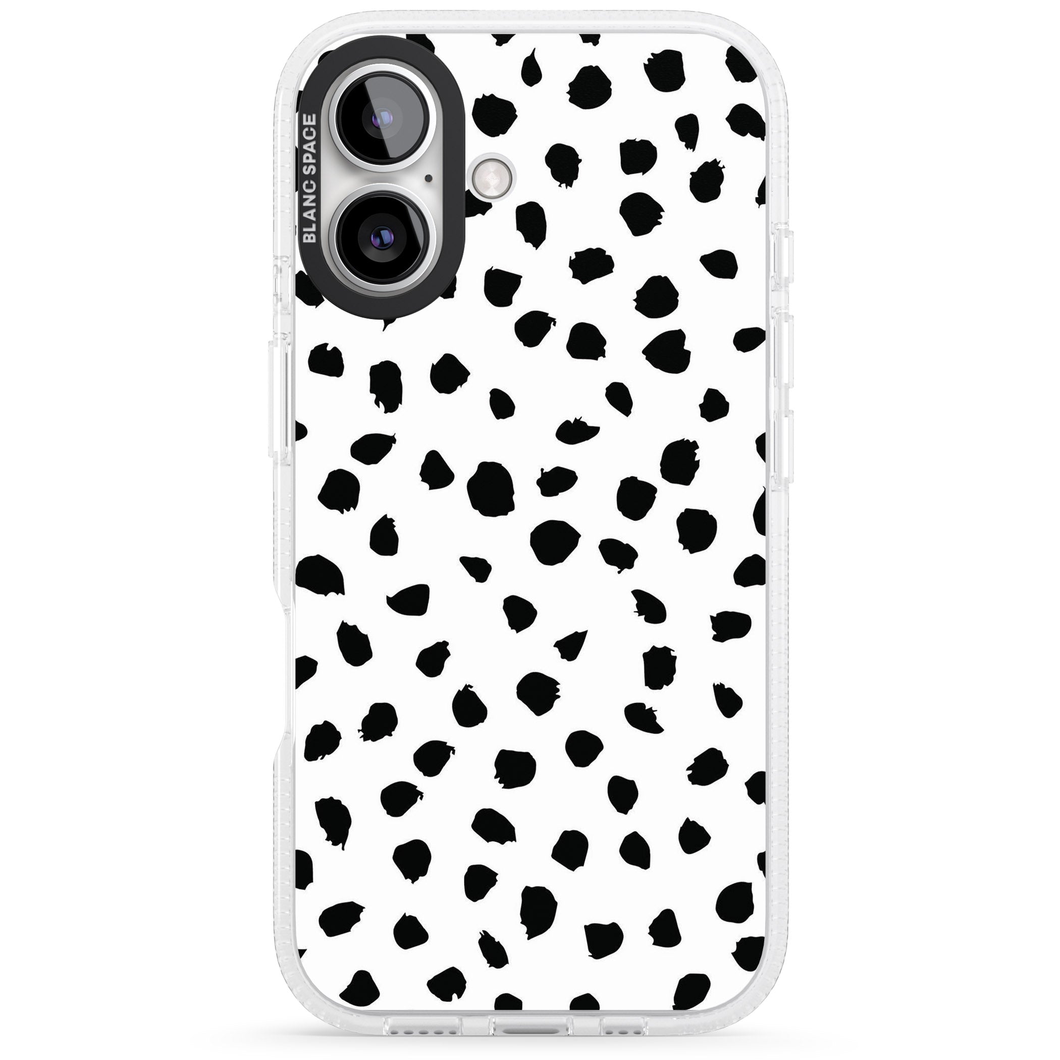 Dalmatian Print iPhone 16 / 16 Plus Clear Case Impact Air - Blanc Space