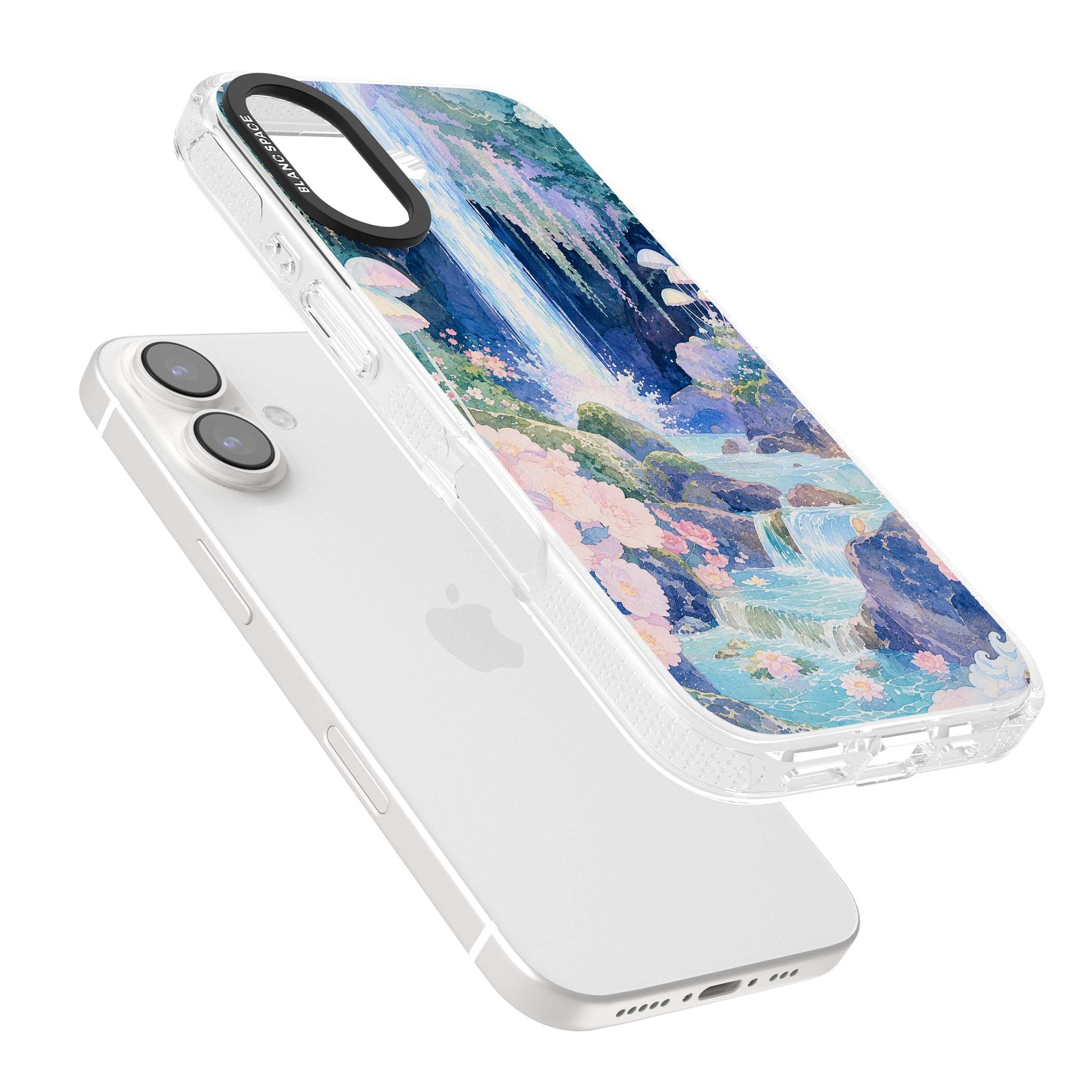 Mystic Waterfall art iPhone case | Clear Case Impact Air case for iPhone 16, iPhone 16 Plus