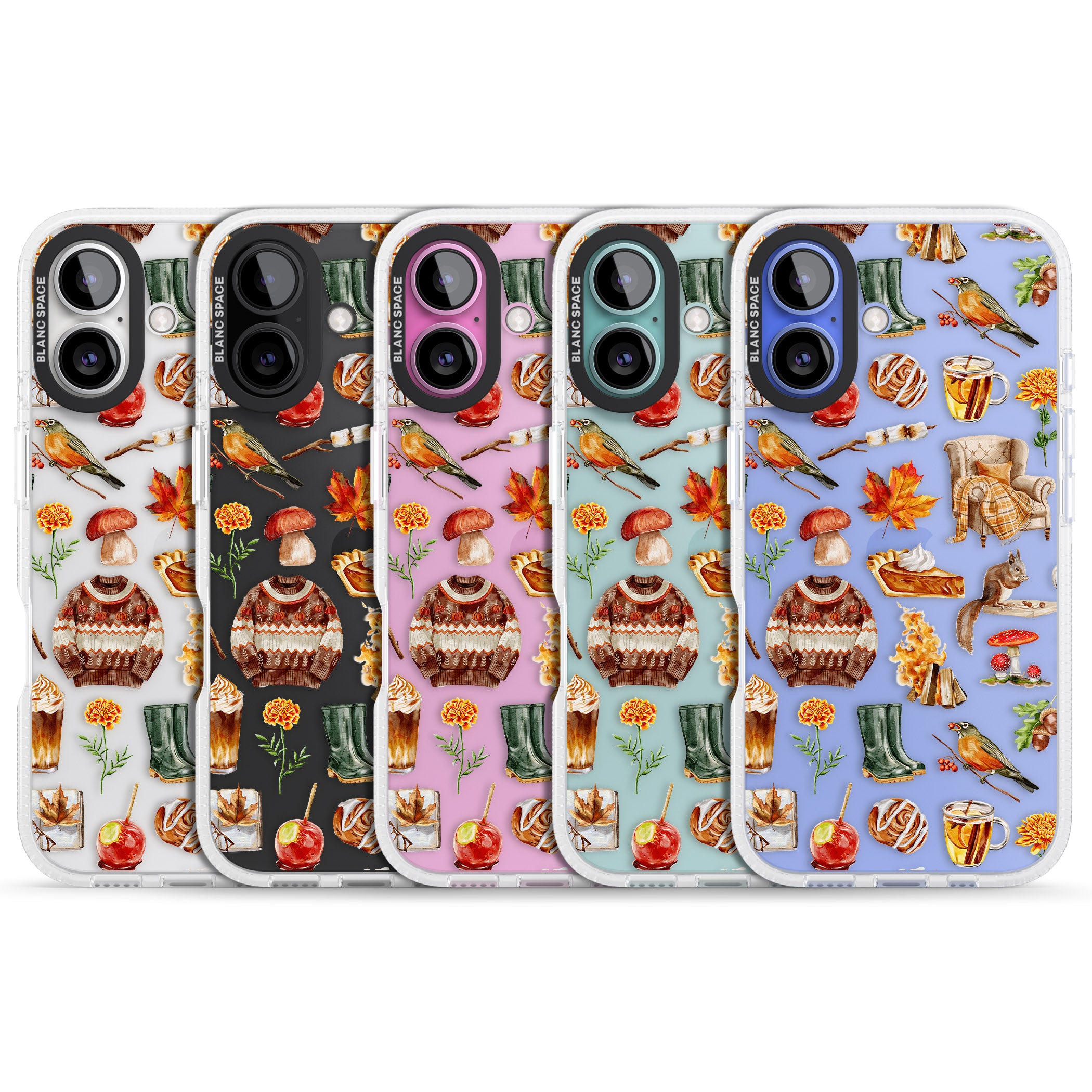 Cozy Autumn Aesthetic iPhone 16 / 16 Plus Clear Case Impact Air - Blanc Space