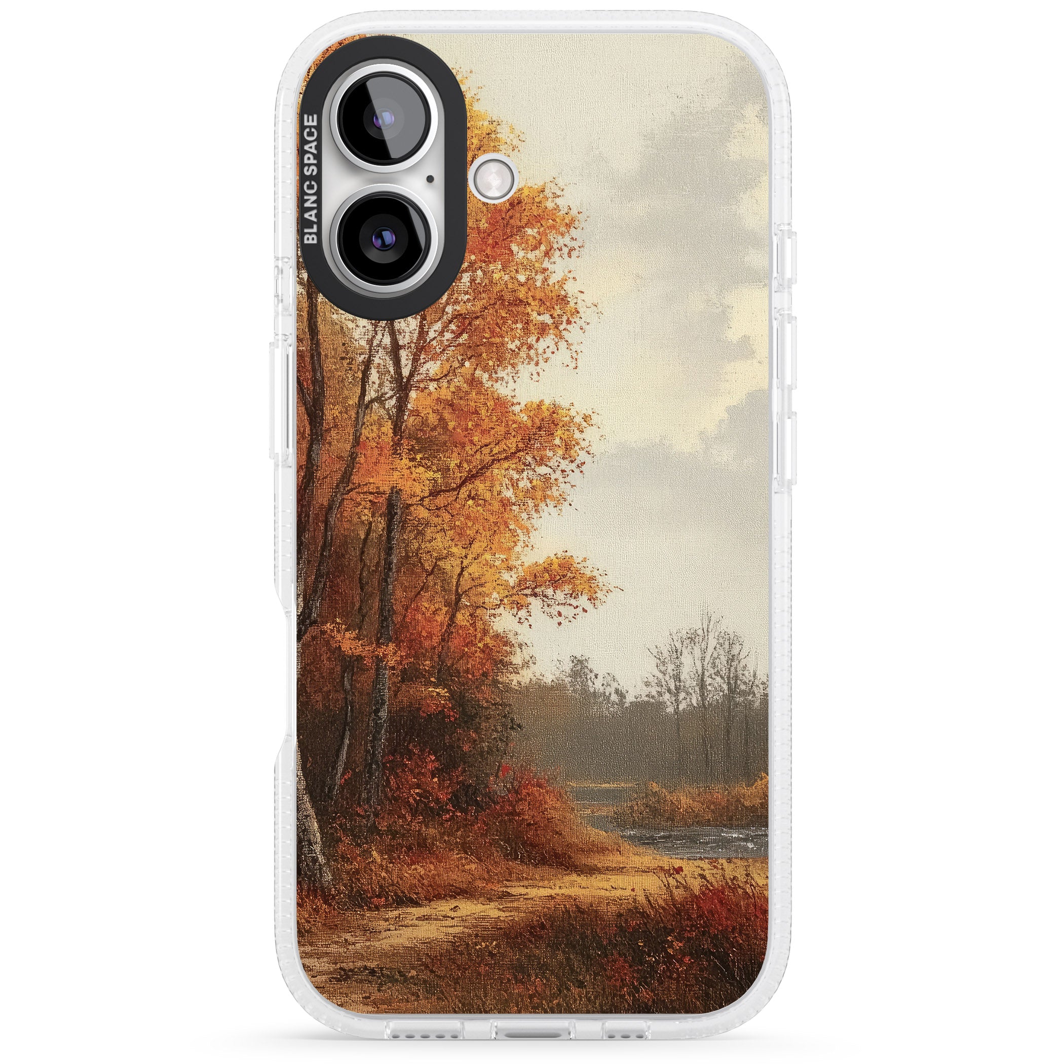 Vintage Autumn Oil Painting iPhone 16 / 16 Plus Clear Case Impact Air - Blanc Space