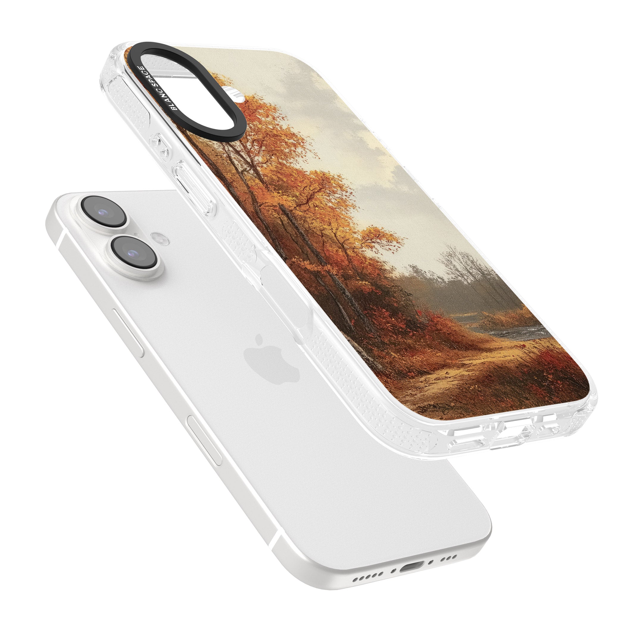 Vintage Autumn Oil Painting iPhone 16 / 16 Plus Clear Case Impact Air - Blanc Space