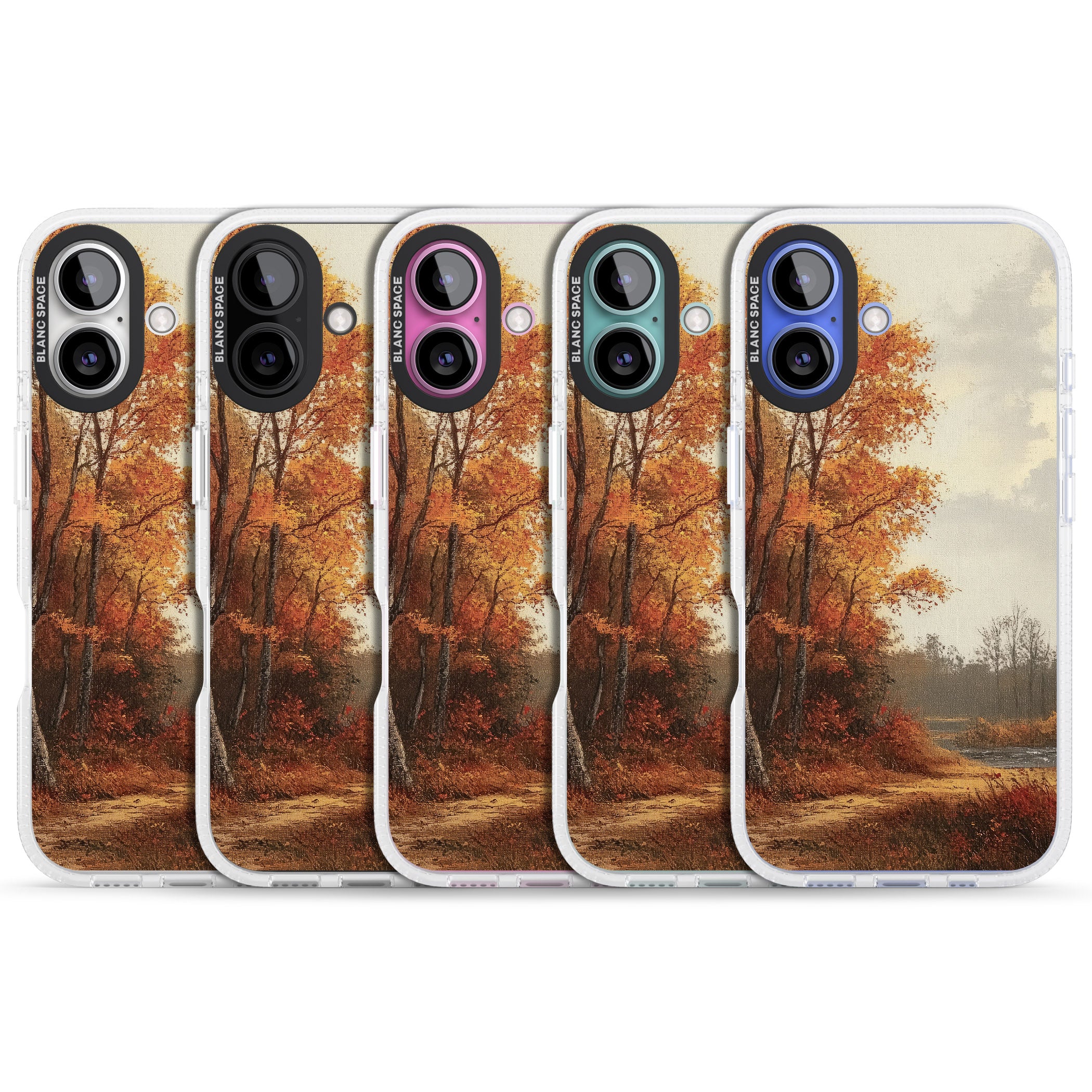Vintage Autumn Oil Painting iPhone 16 / 16 Plus Clear Case Impact Air - Blanc Space