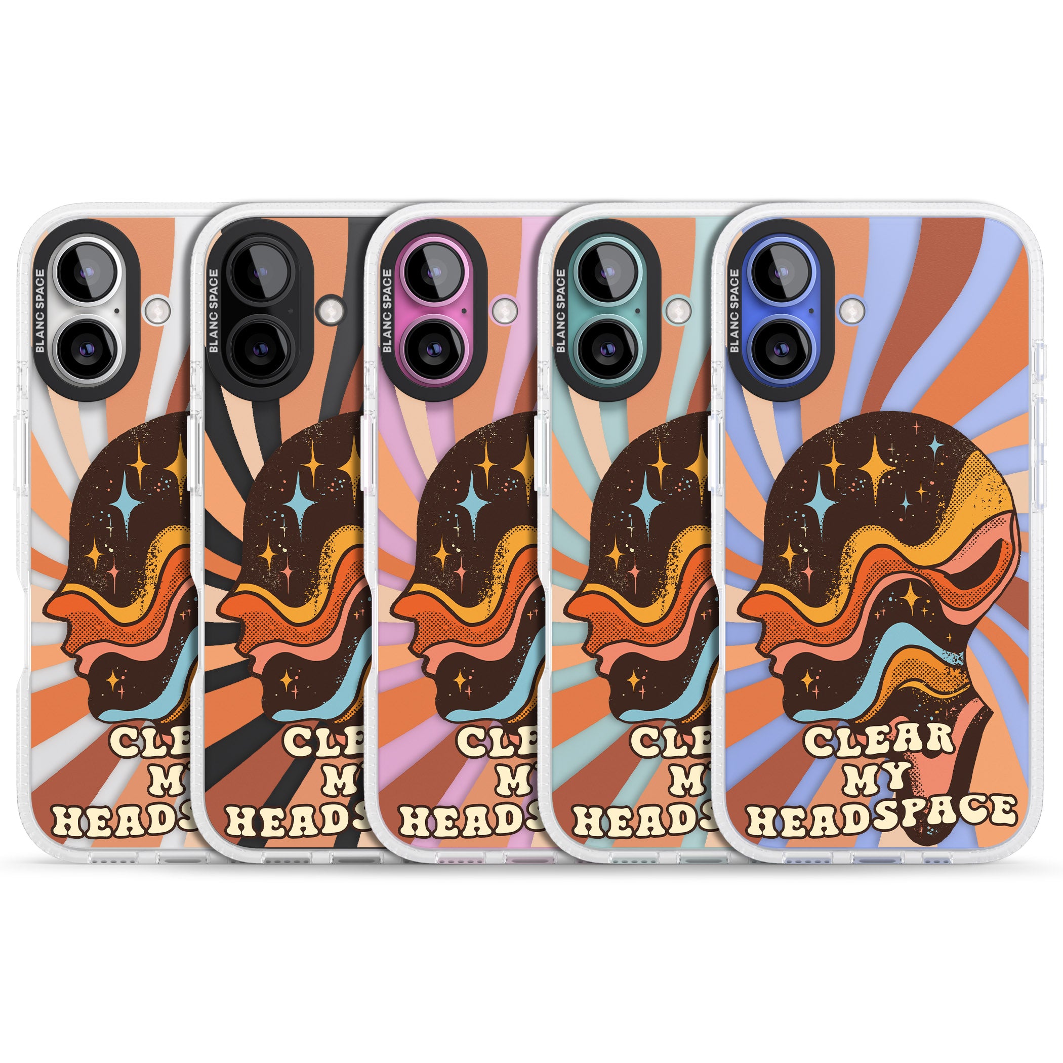 Clear My Headspace iPhone 16 / 16 Plus Clear Case Impact Air - Blanc Space