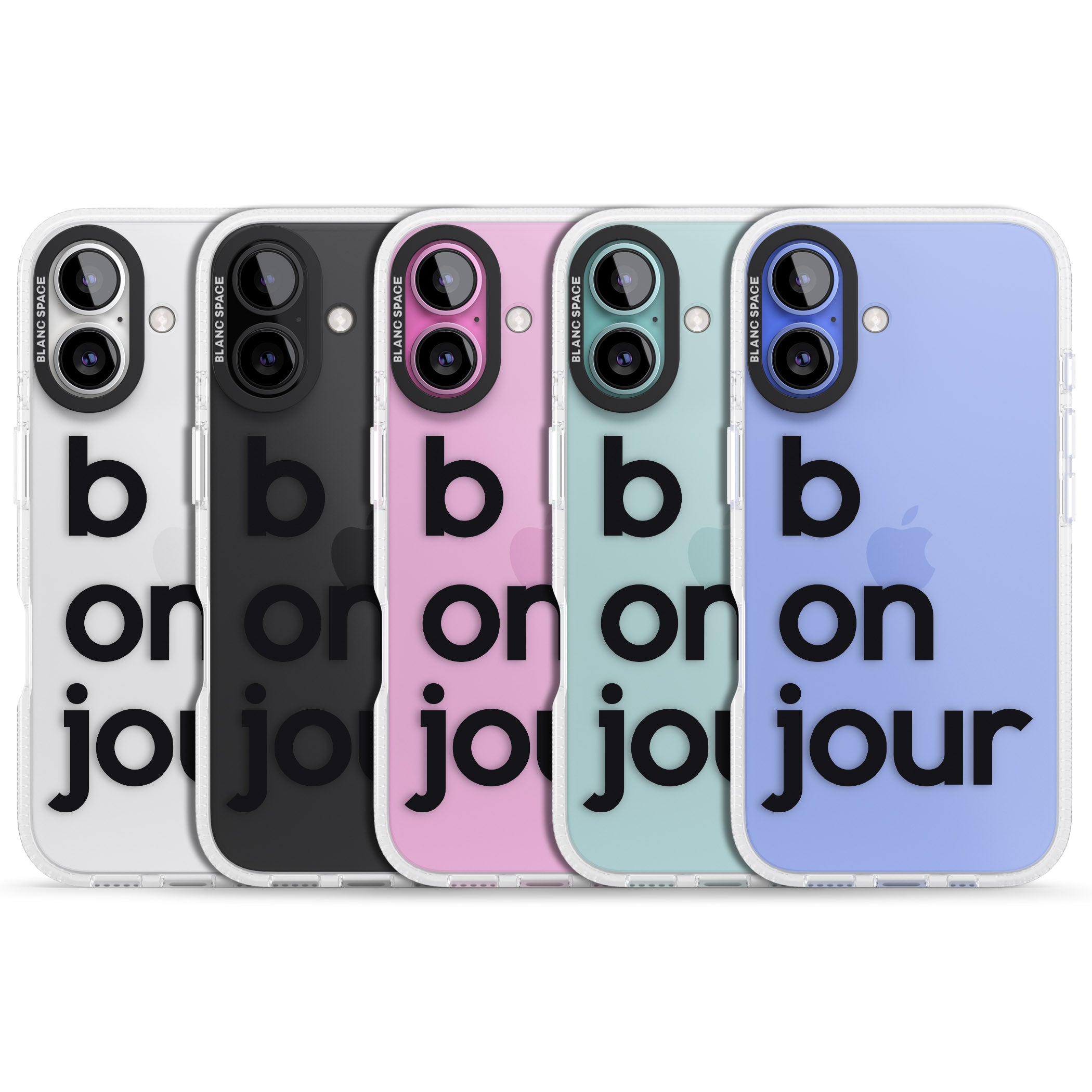 Bonjour iPhone 16 / 16 Plus Clear Case Impact Air - Blanc Space