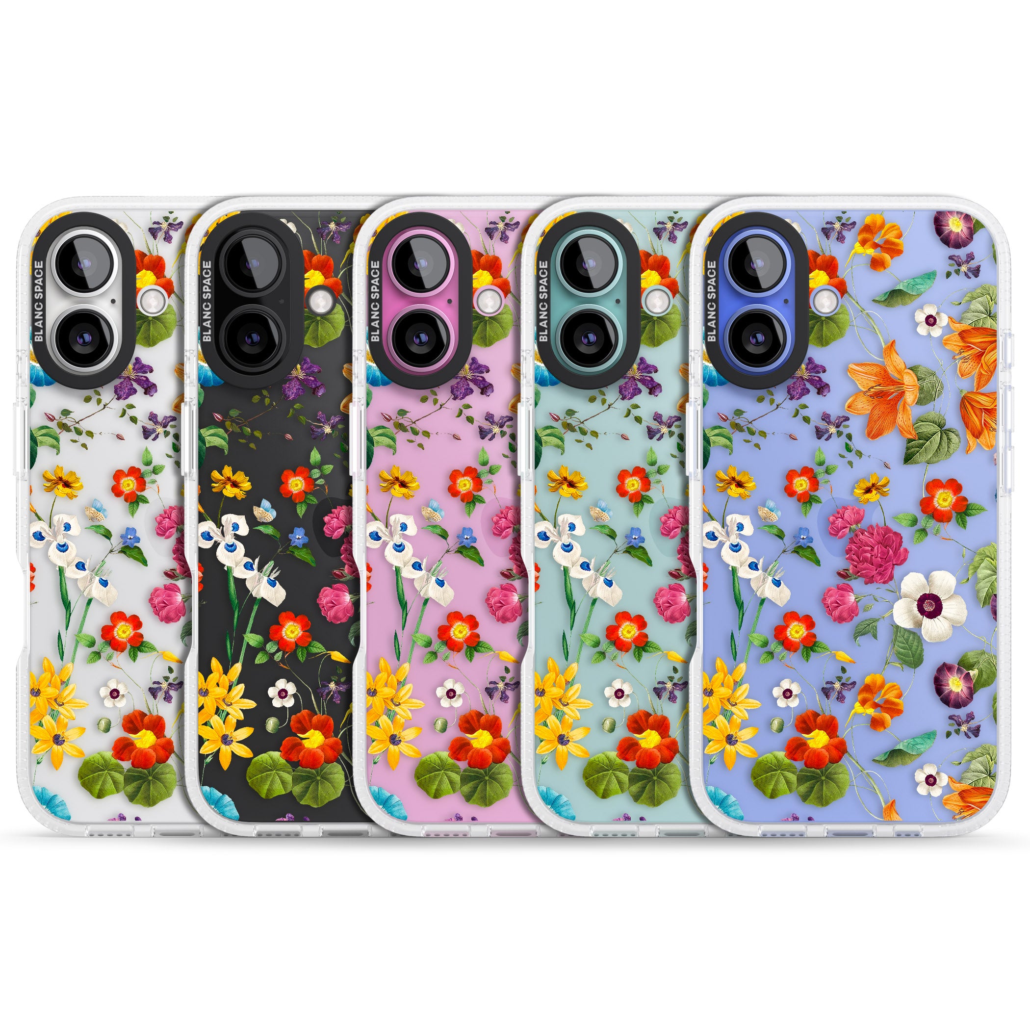 Whimsical Wildflowers iPhone 16 / 16 Plus Clear Case Impact Air - Blanc Space
