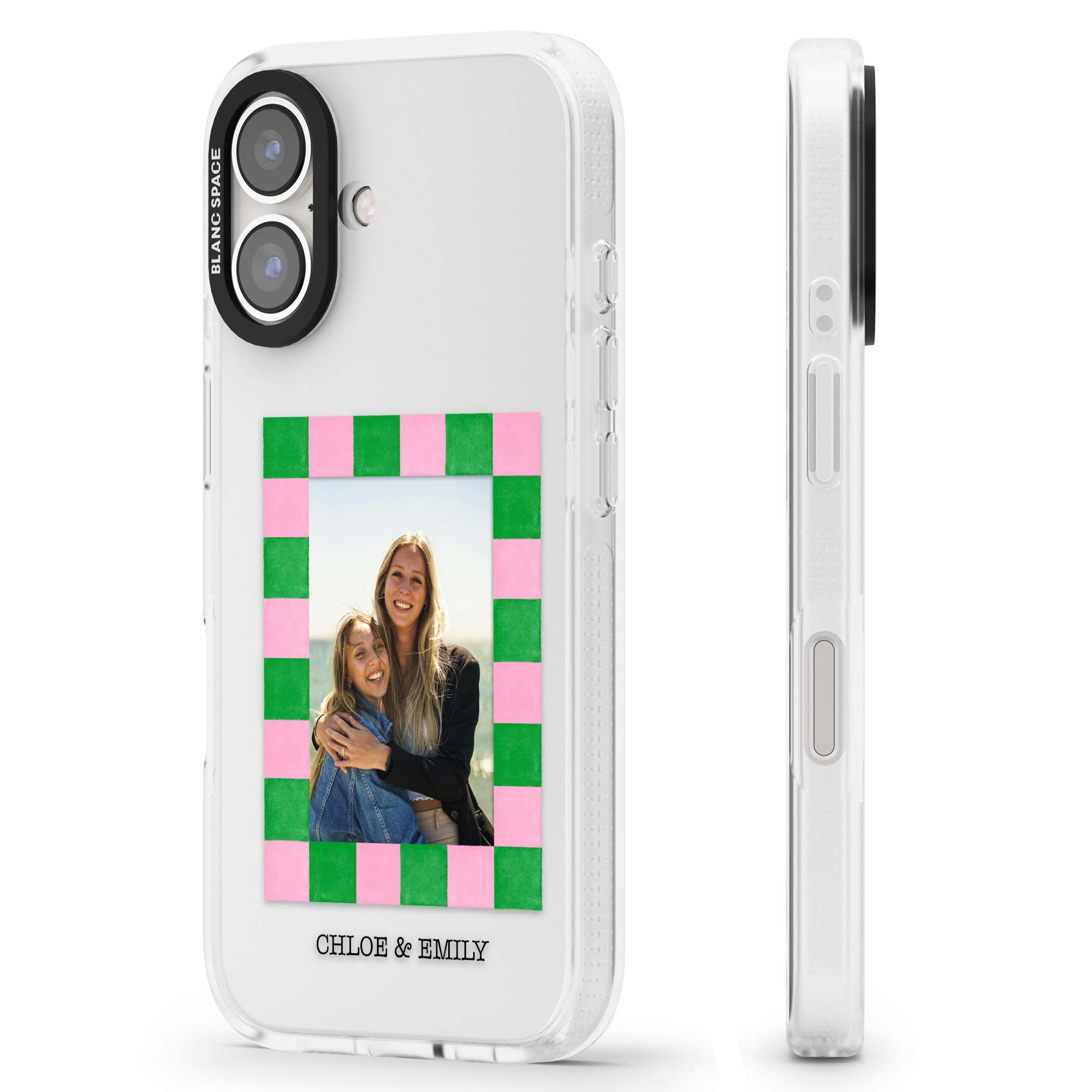 Riviera Check Photo cute iPhone case | Clear Case Impact Air case for iPhone 16, iPhone 16 Plus