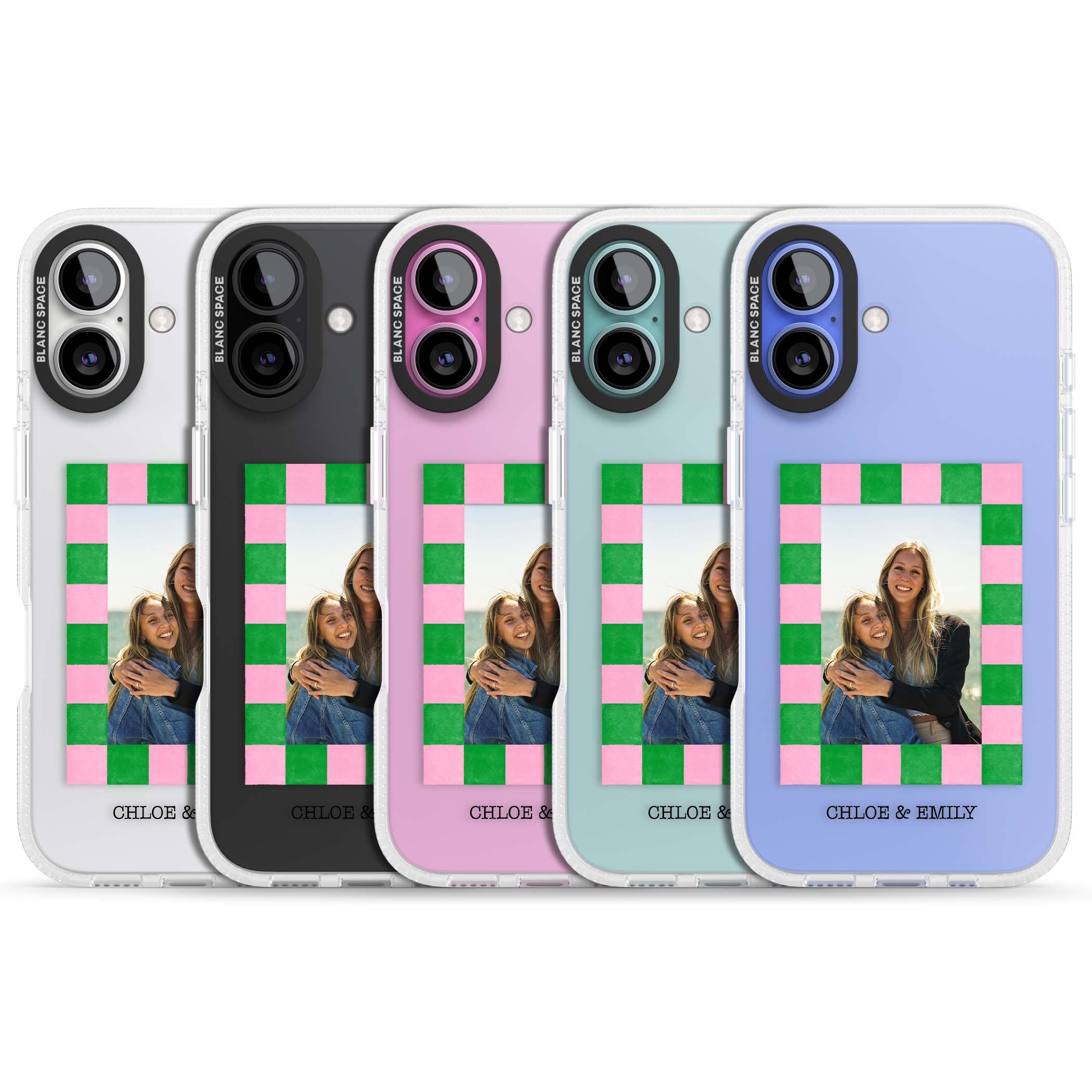Riviera Check Photo cute iPhone case | Clear Case Impact Air case for iPhone 16, iPhone 16 Plus