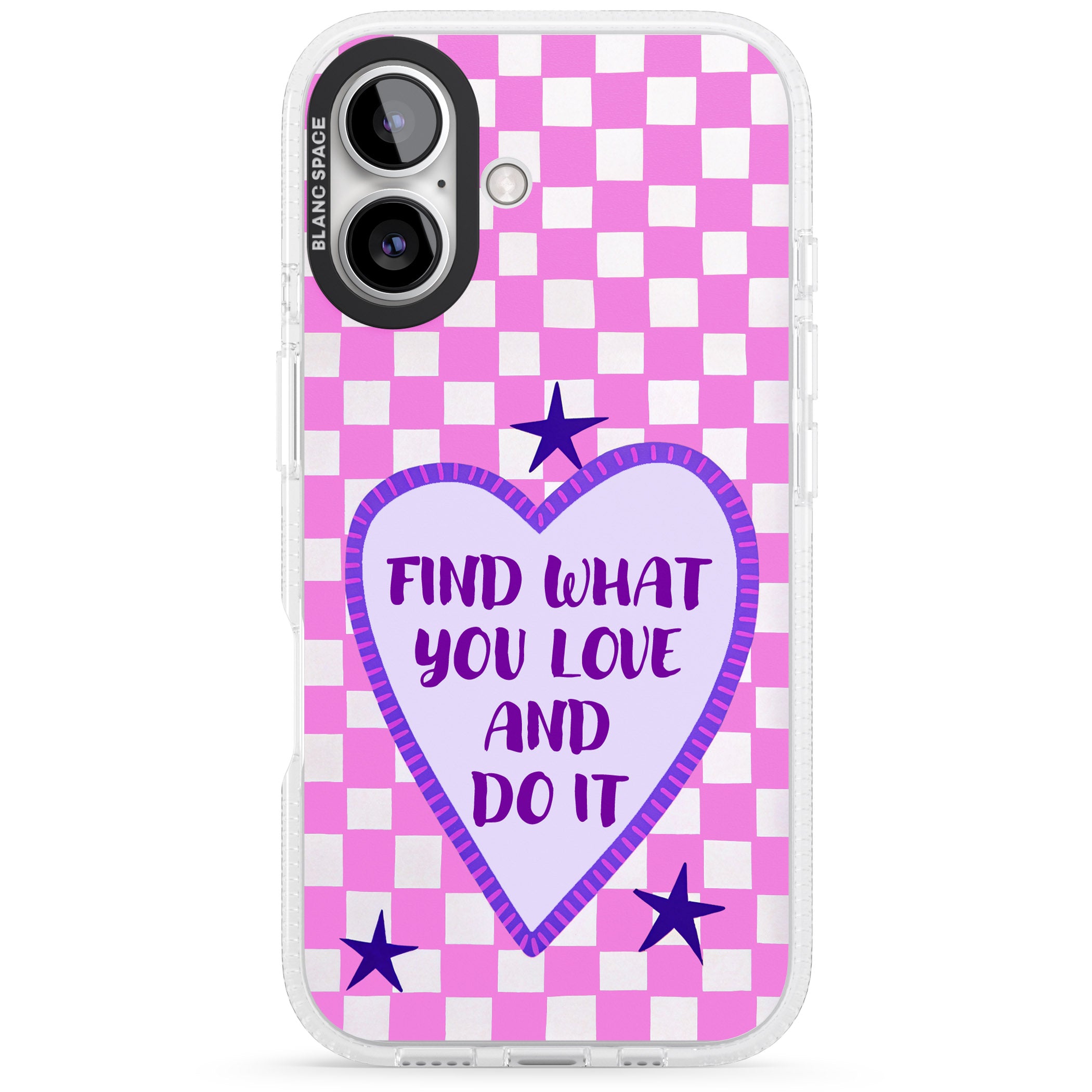 Find What You Love iPhone 16 / 16 Plus Clear Case Impact Air - Blanc Space