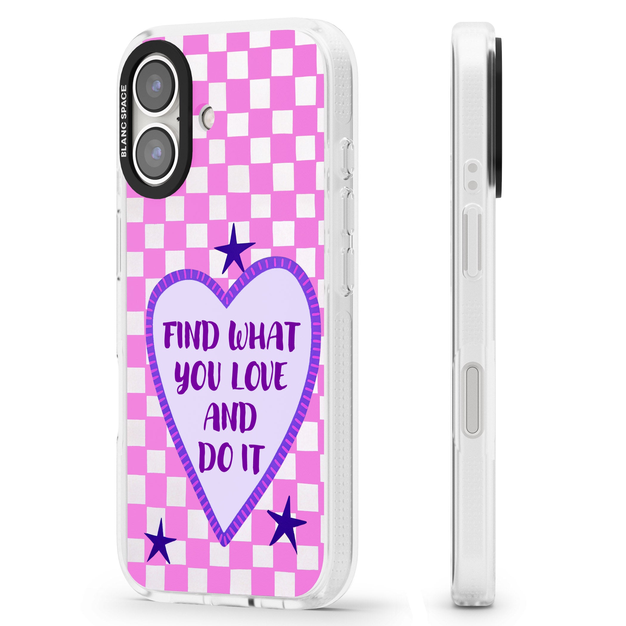 Find What You Love iPhone 16 / 16 Plus Clear Case Impact Air - Blanc Space