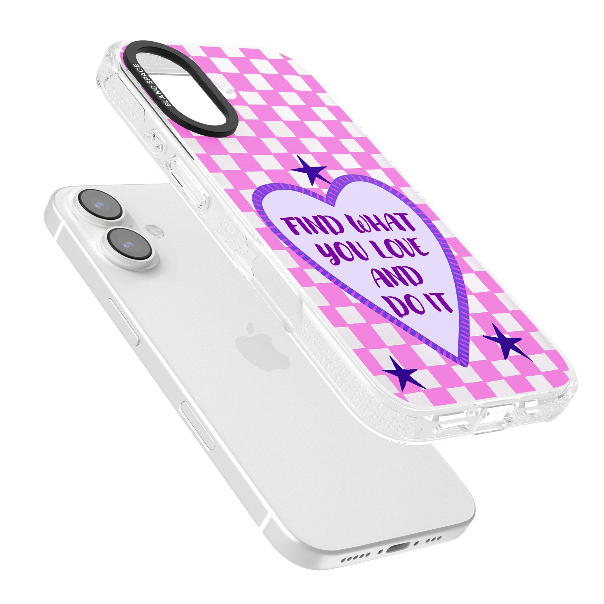 Find What You Love iPhone 16 / 16 Plus Clear Case Impact Air - Blanc Space