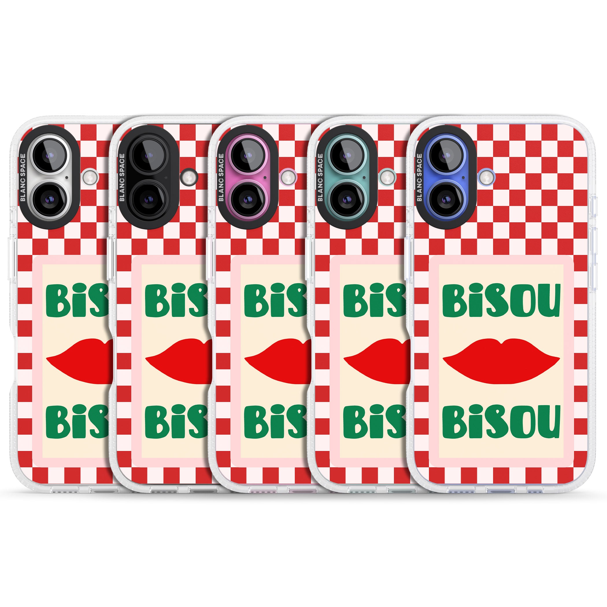 Bisou iPhone 16 / 16 Plus Clear Case Impact Air - Blanc Space