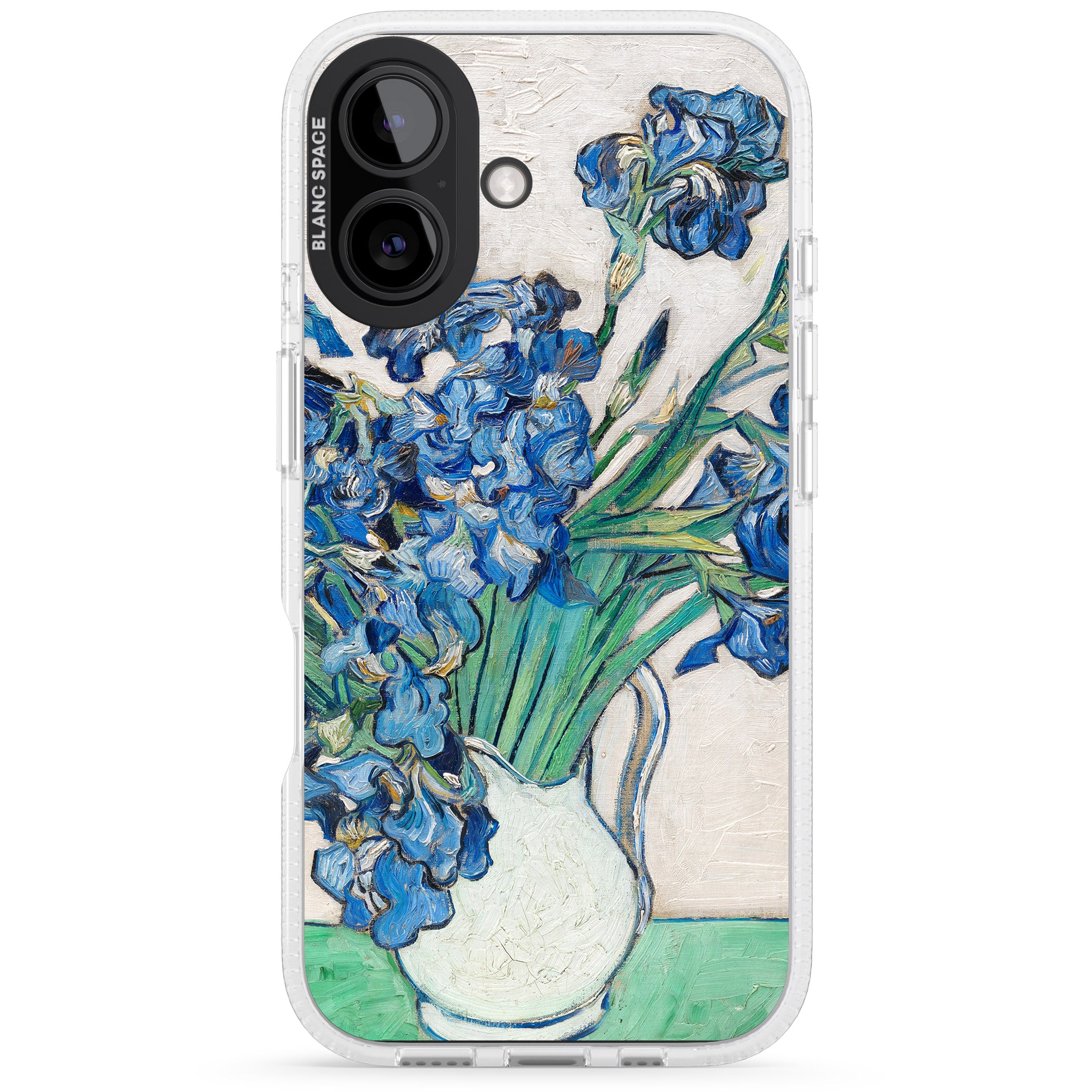 Irises by Vincent Van Gogh iPhone 16 / 16 Plus Clear Case Impact Air - Blanc Space